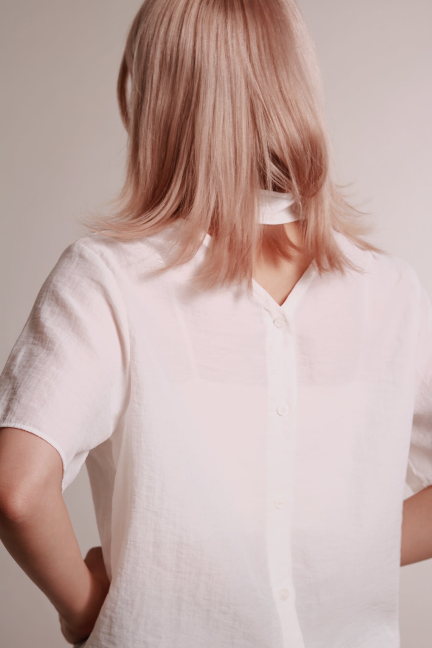 See Through Tie Top (White)