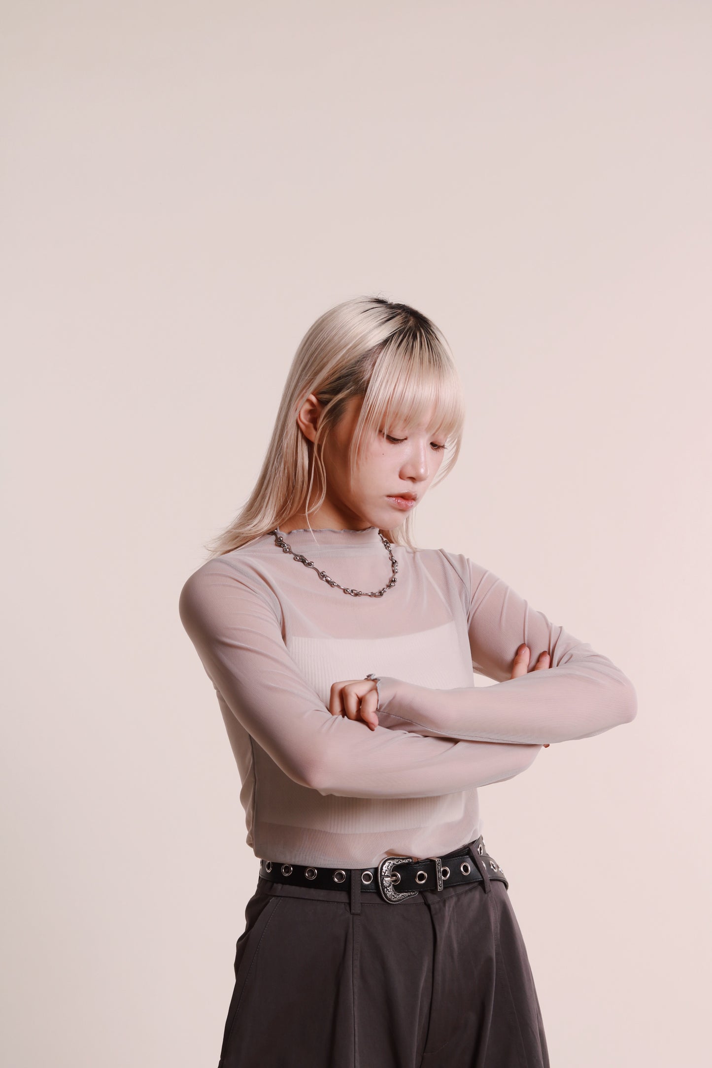 Daily See Through Top (Grey)