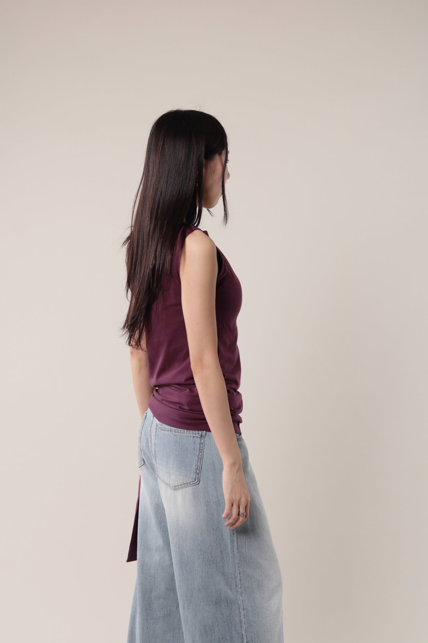 Amos Sleeveless Top (Purple)