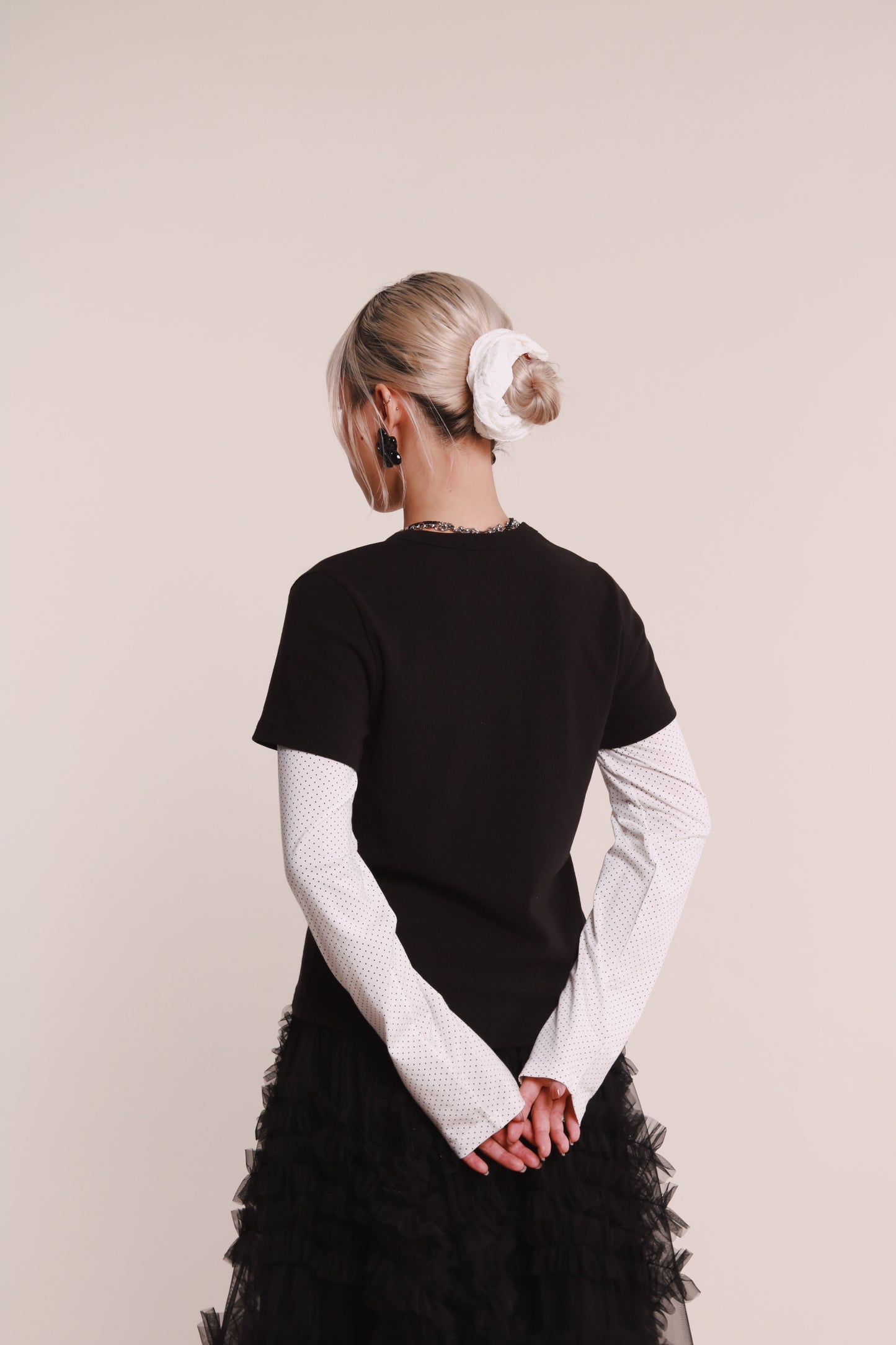 Layered Dot Top (White)