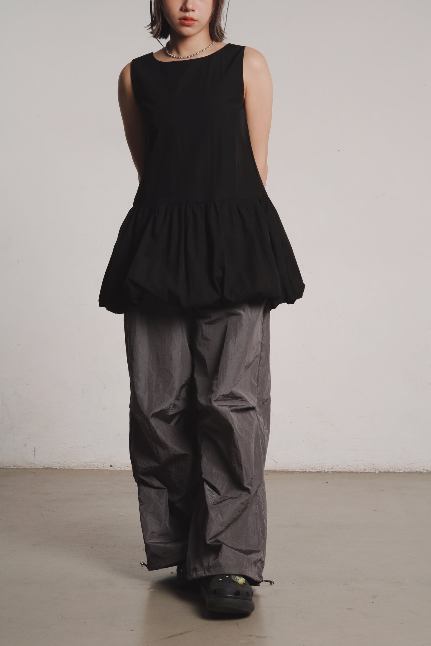 Bubble Cloud Mini Dress (Black)