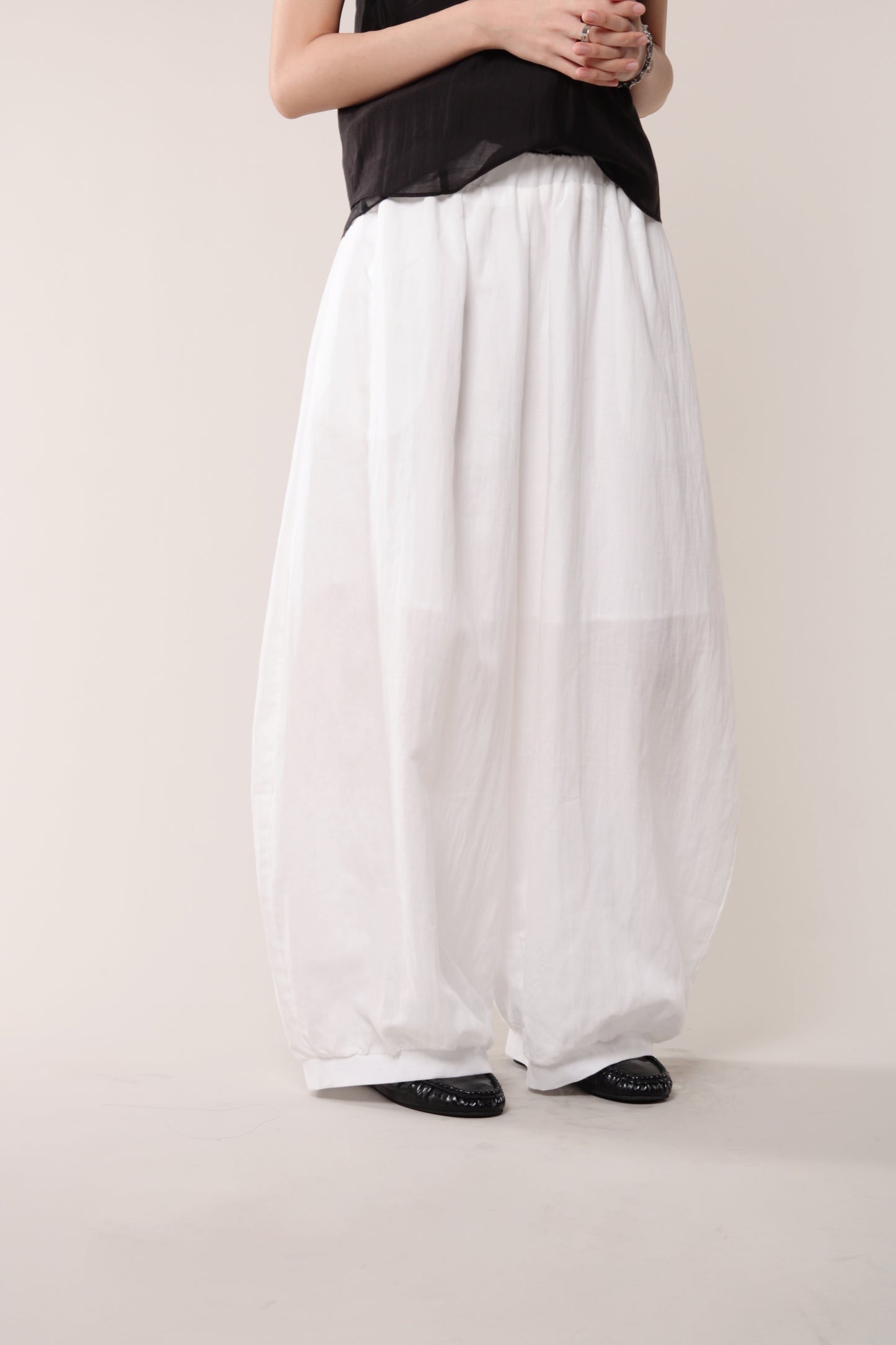 Linen Bubble Pants (White)