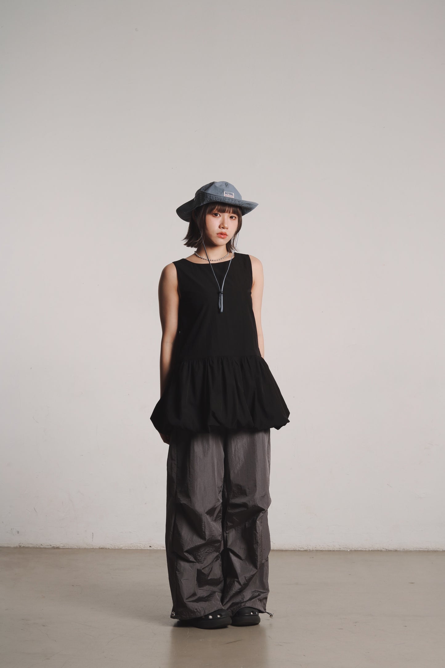 Bubble Cloud Mini Dress (Black)