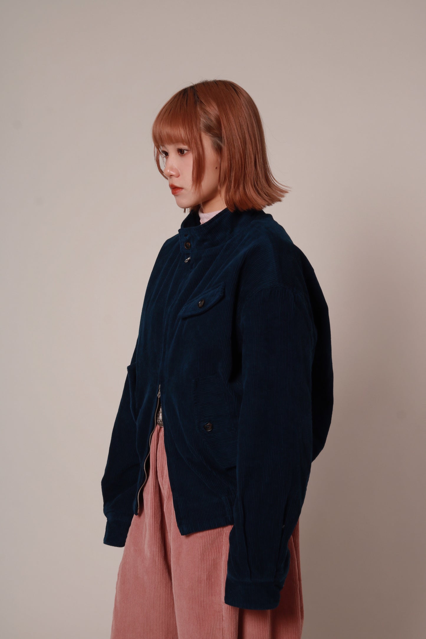 Unisex Corduroy Jacket (Navy)