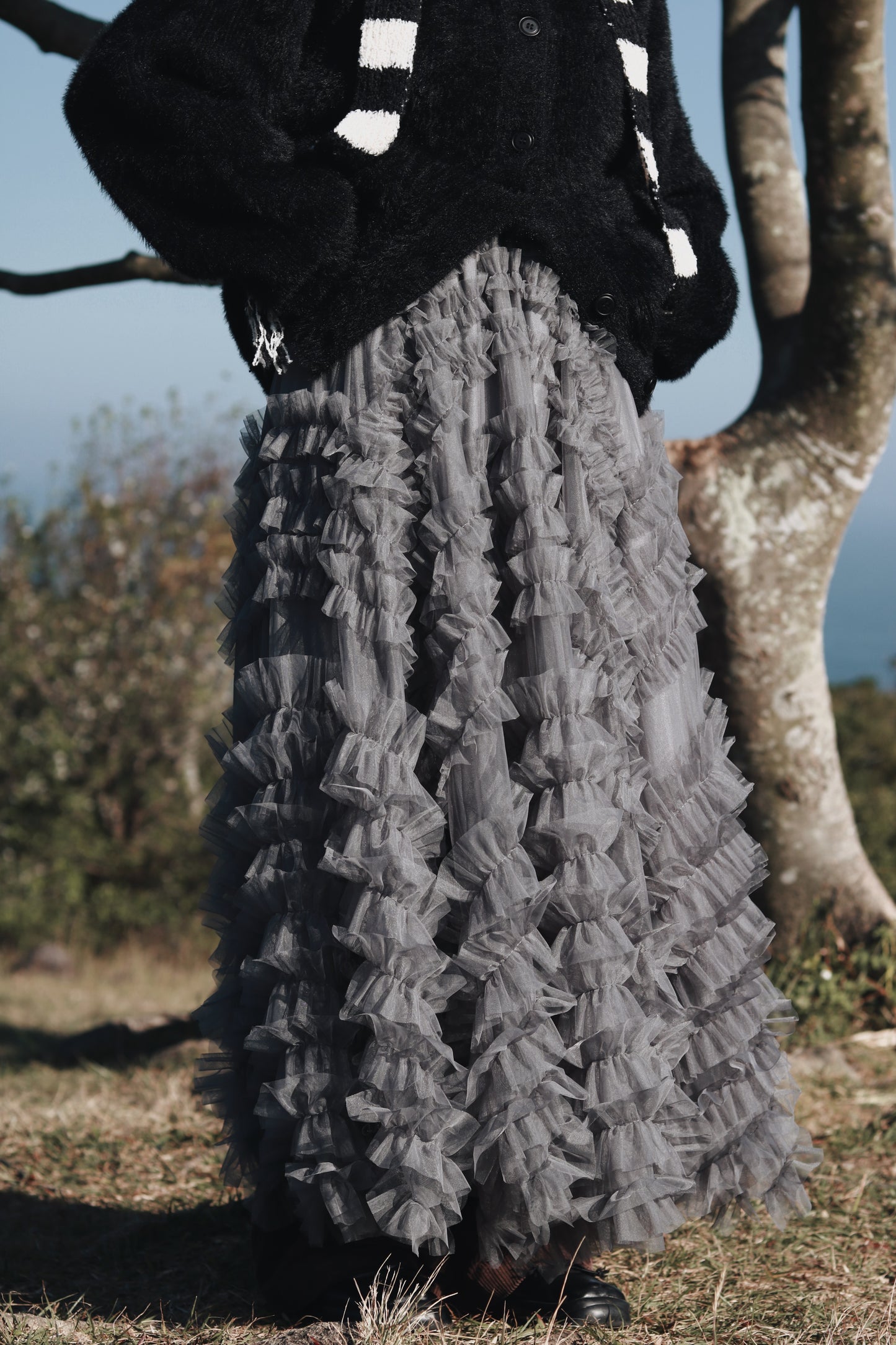 Doll Lace Skirt (Grey)