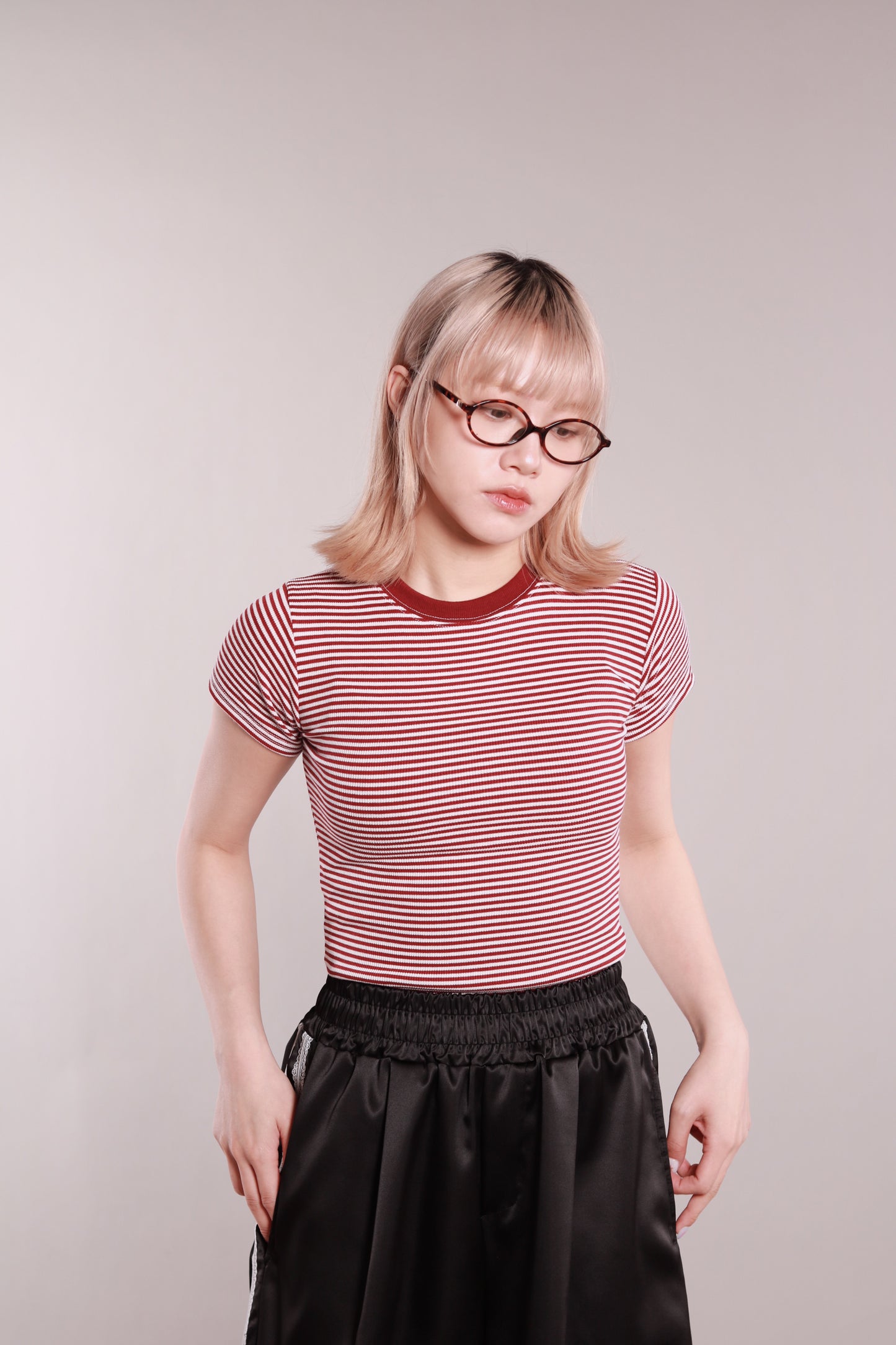 Basic Striped Tee (Red)