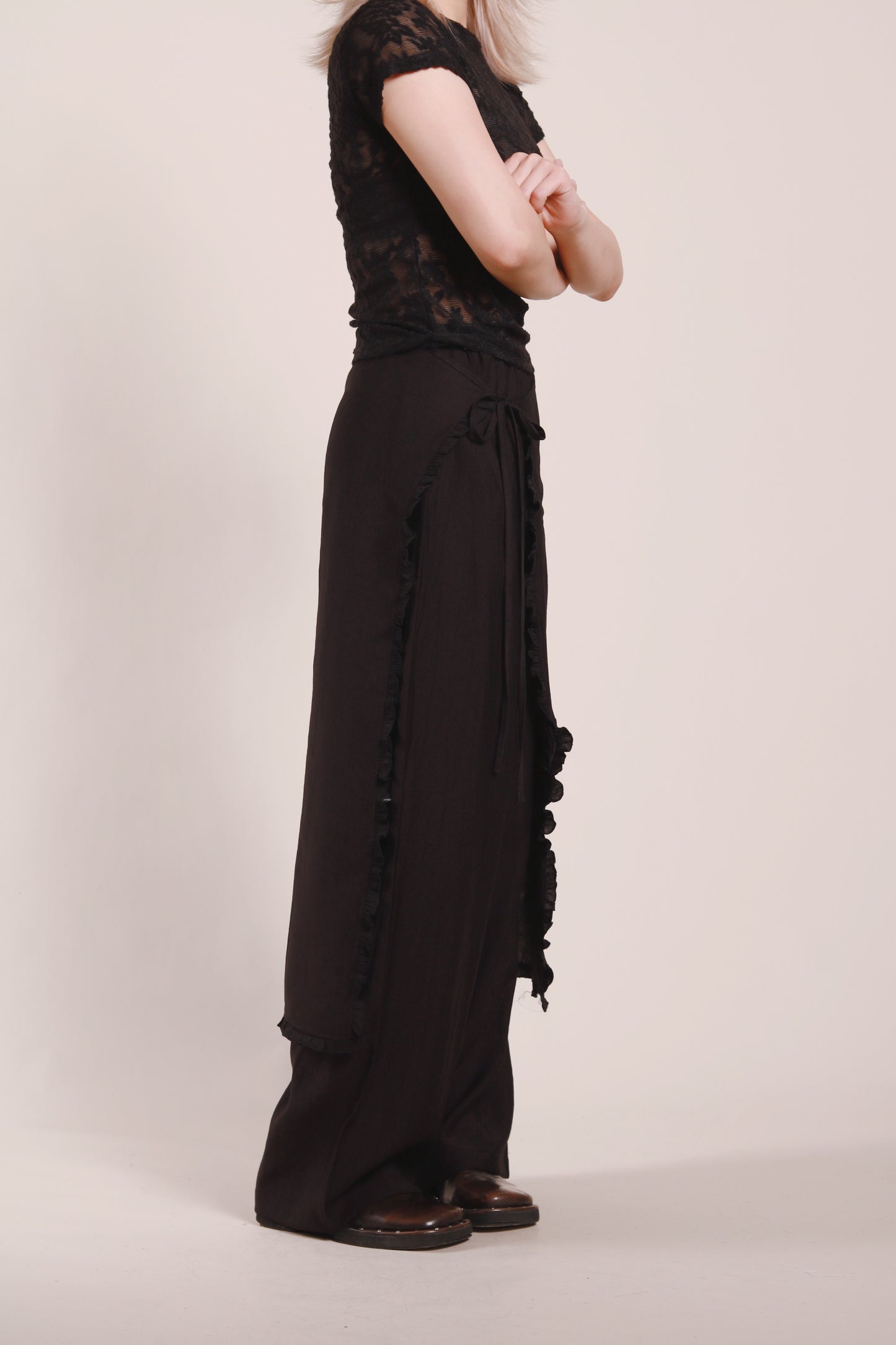 Wanda Layered Pants (Black)