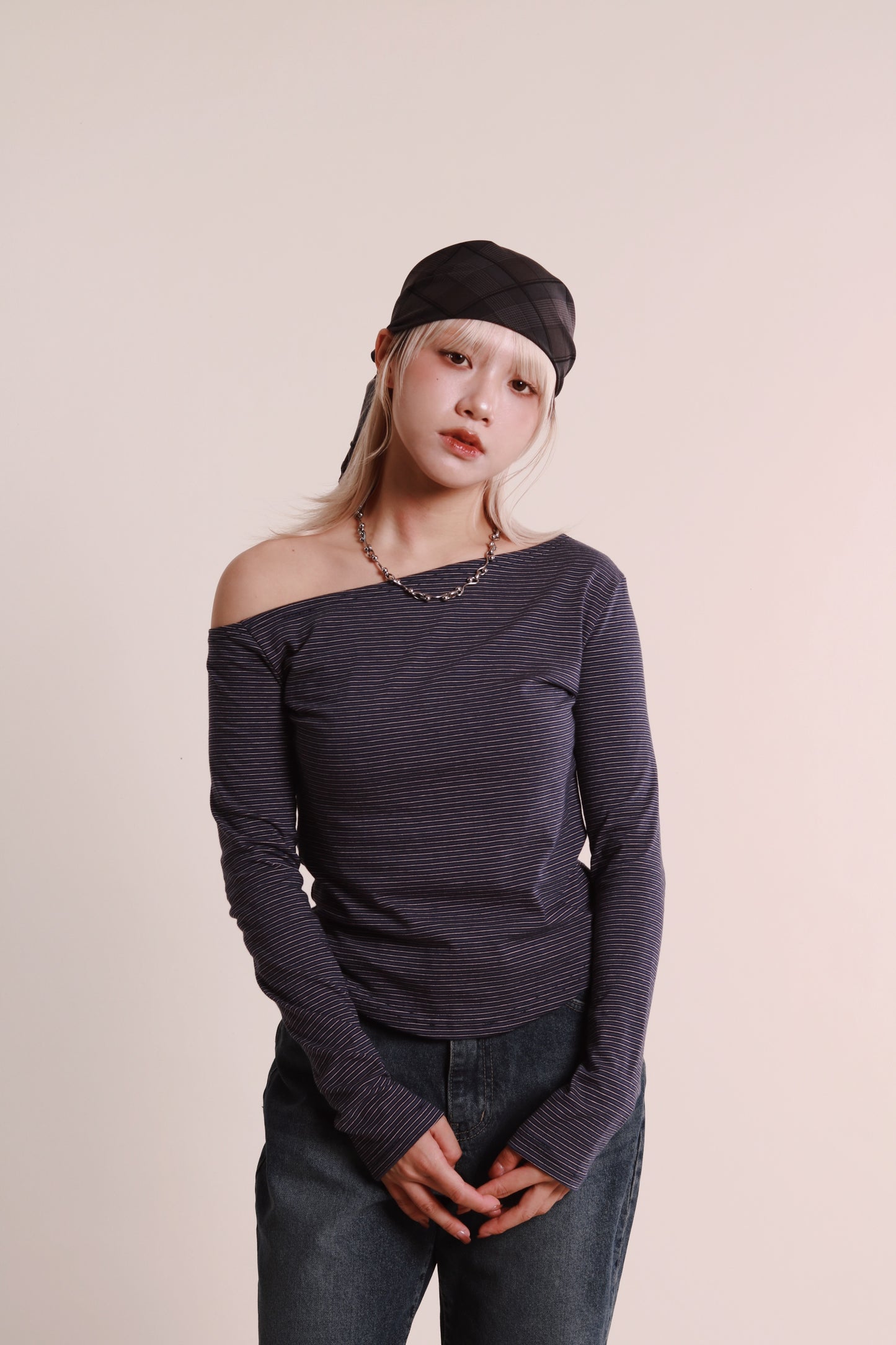 Checkered Scarf (Charcoal)