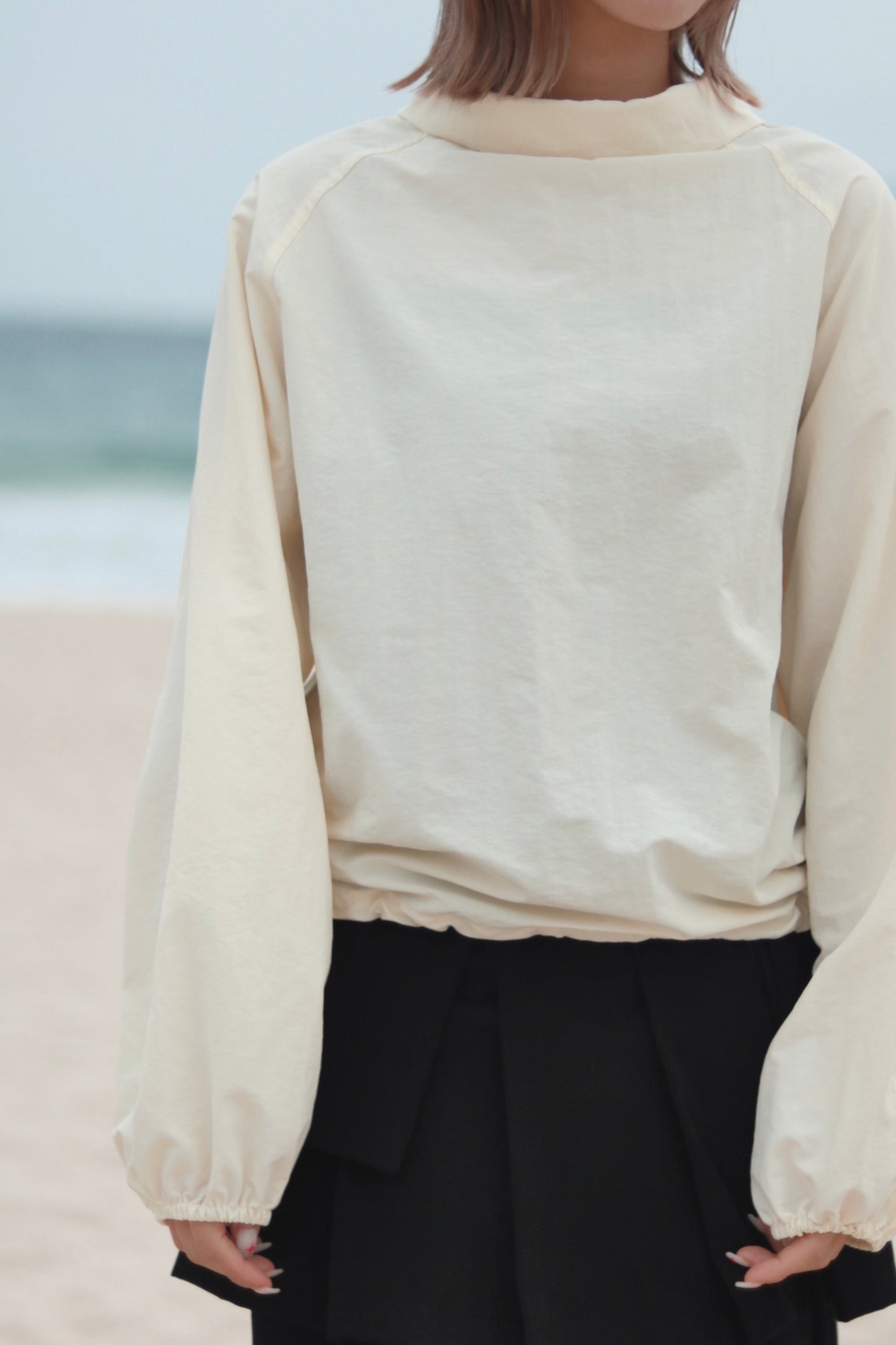 Funnel Neck Top (Butter)