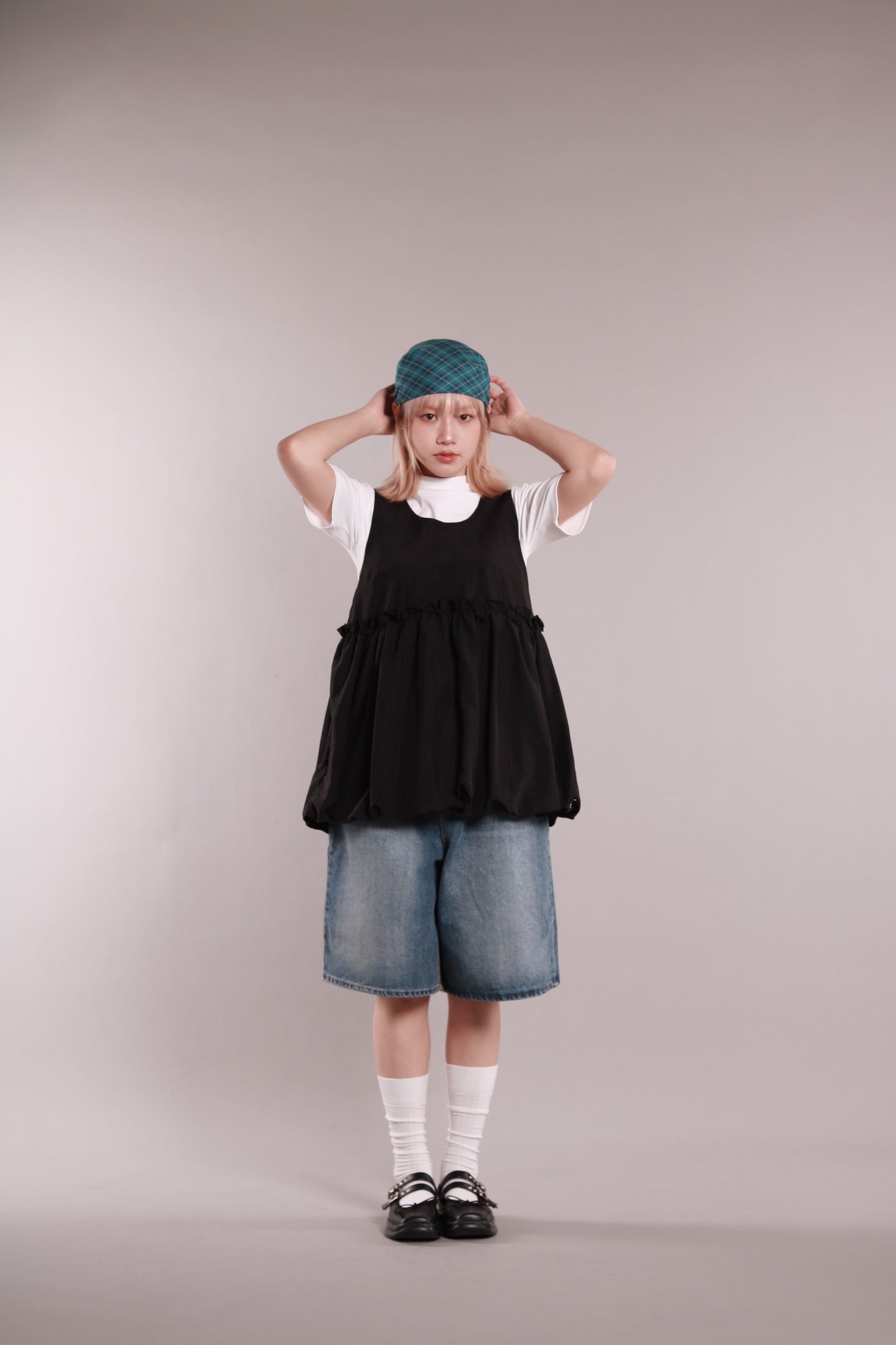 Mock Neck Tee (White)