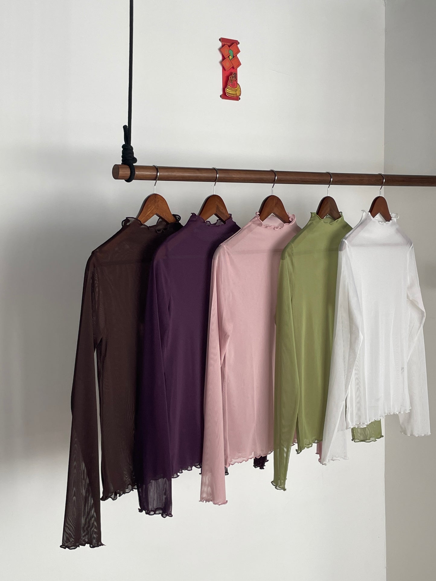 Ruffle See Through Top (Purple)