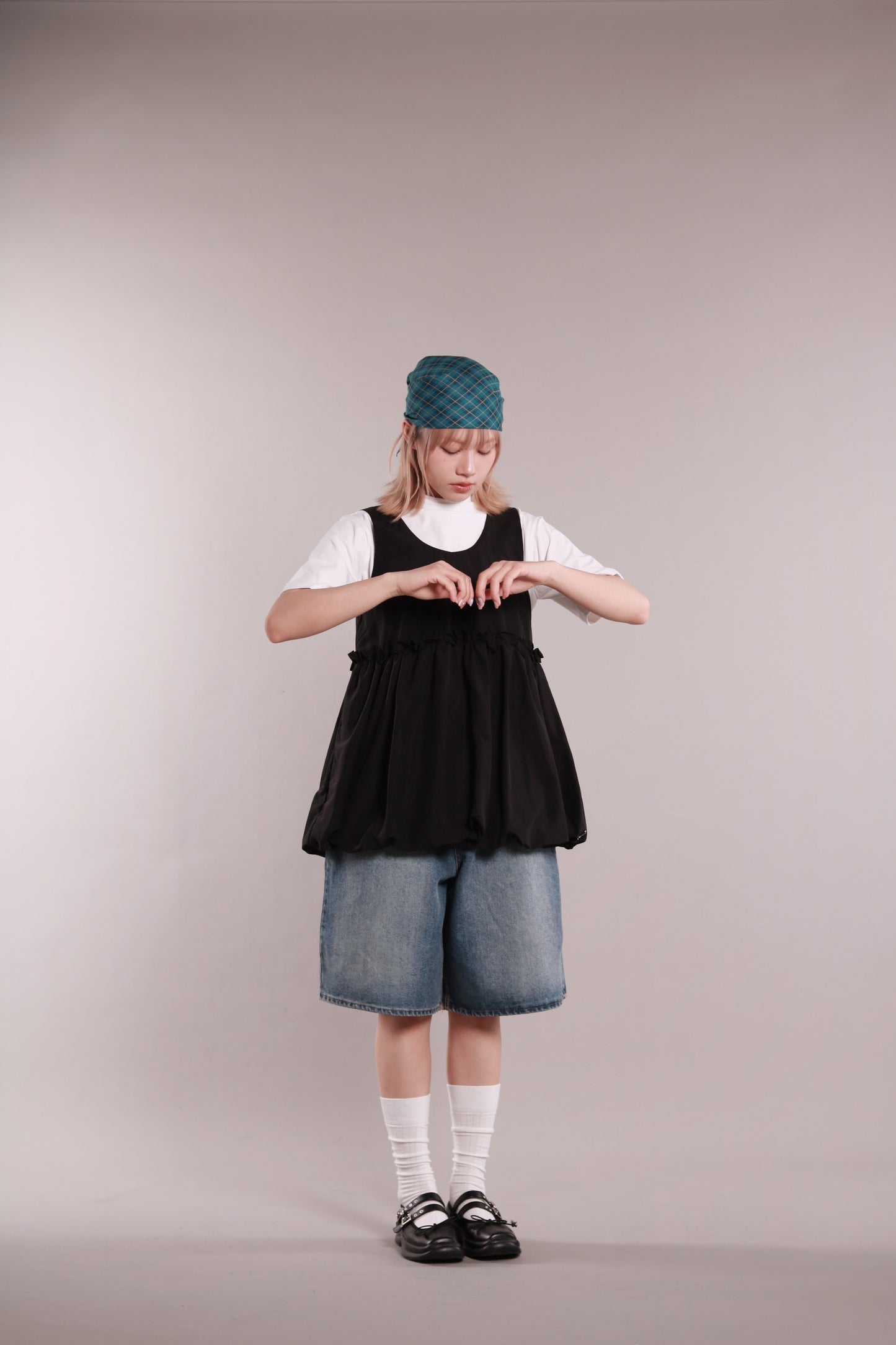 Mock Neck Tee (White)