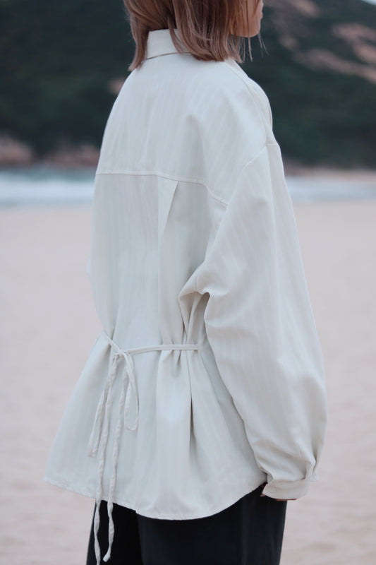 Relaxed Belt Shirt (Ivory)