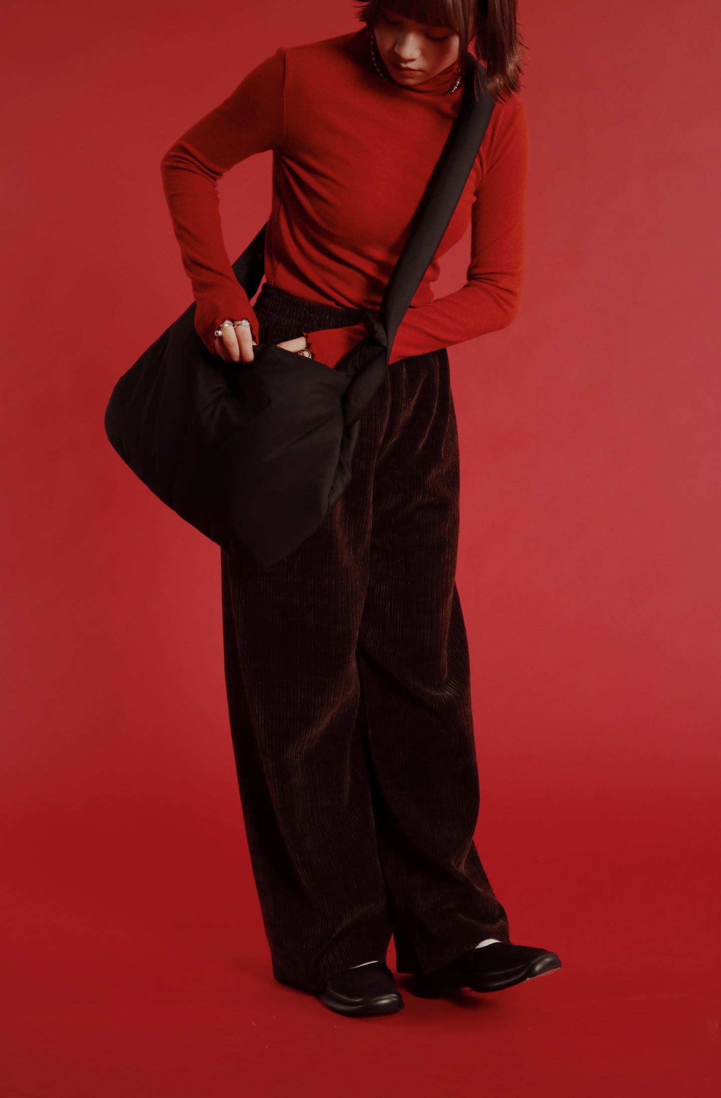 Doll Cloud Bag (Black/Brown/Ivory)