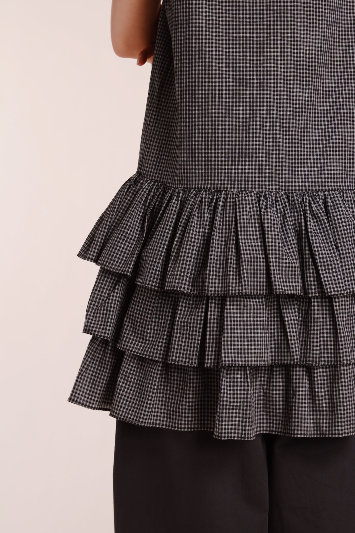 Layered Ruffle Dress (Black)