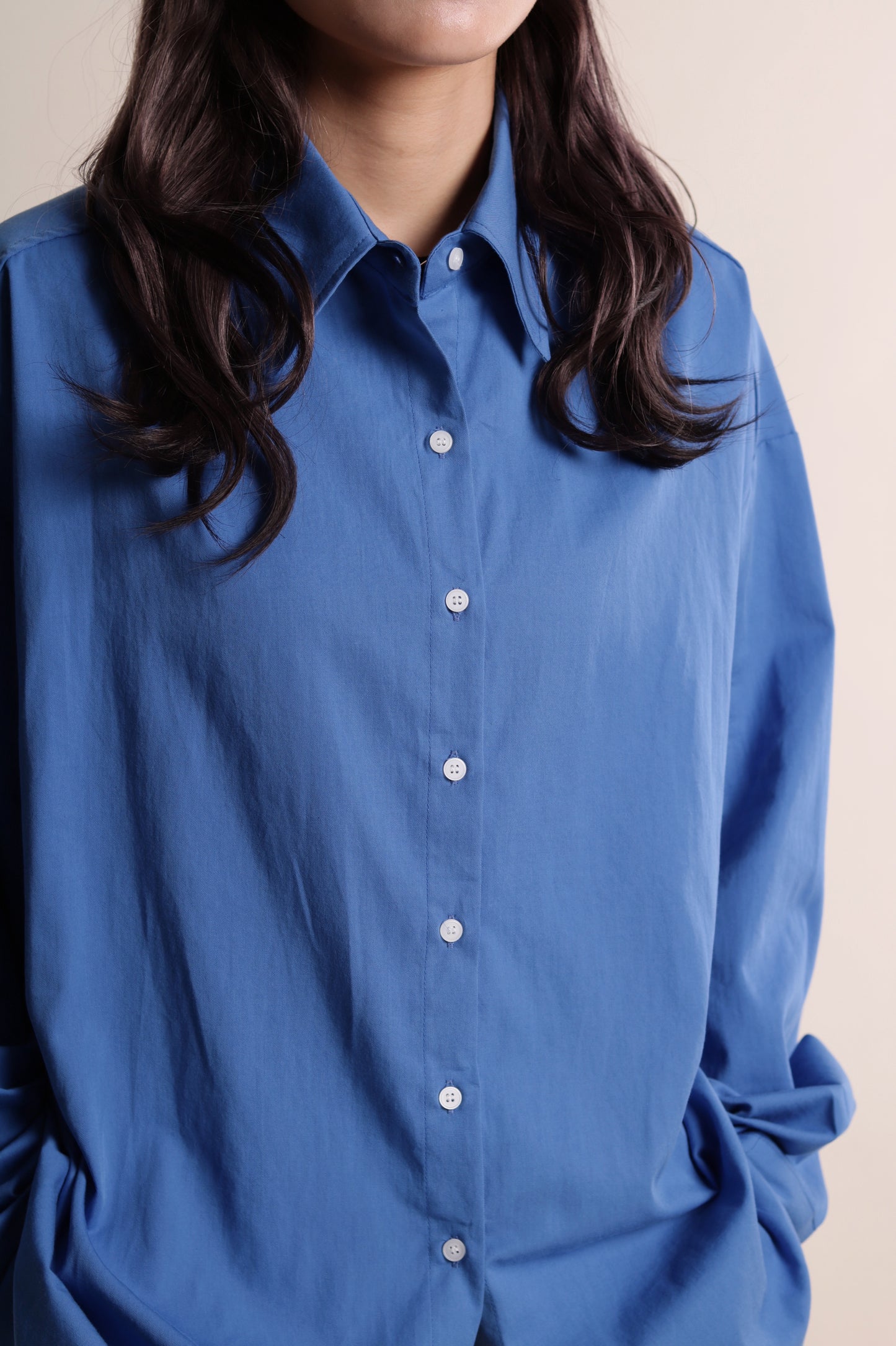 Oversized Boyfriend Shirt (Blue)