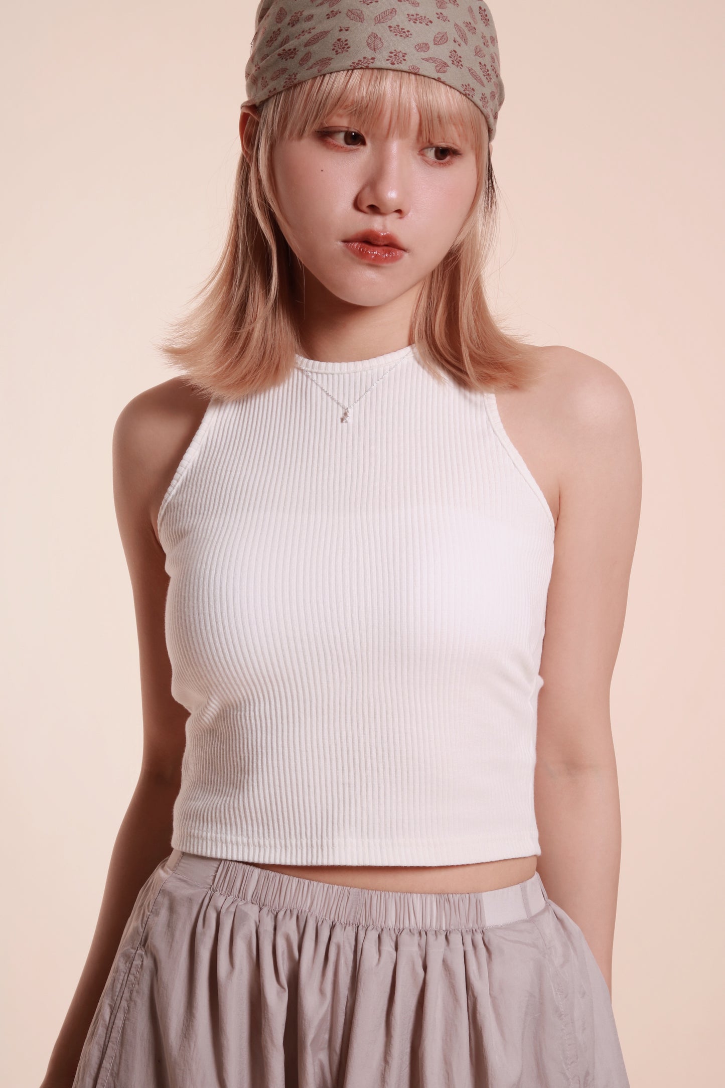 Padded Rib Tank (White)