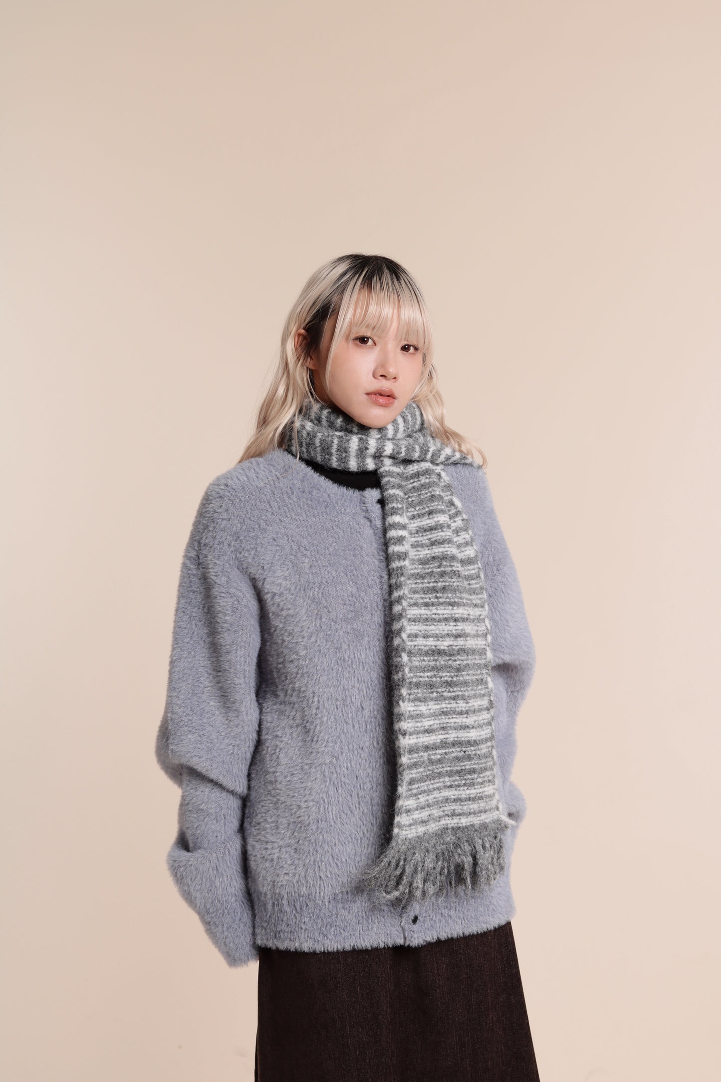 Fluffy Cardigan (Baby Blue)