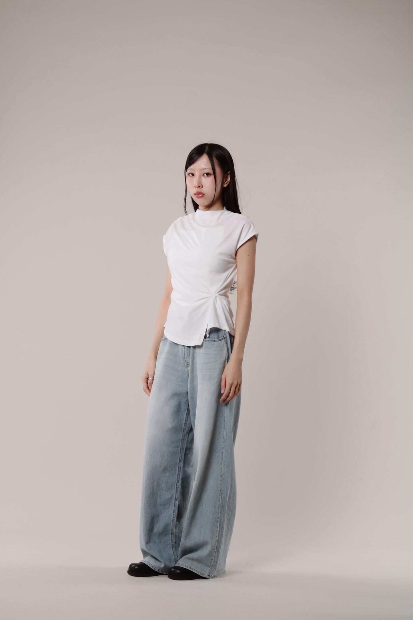Borg Gathered Tee (Ivory)