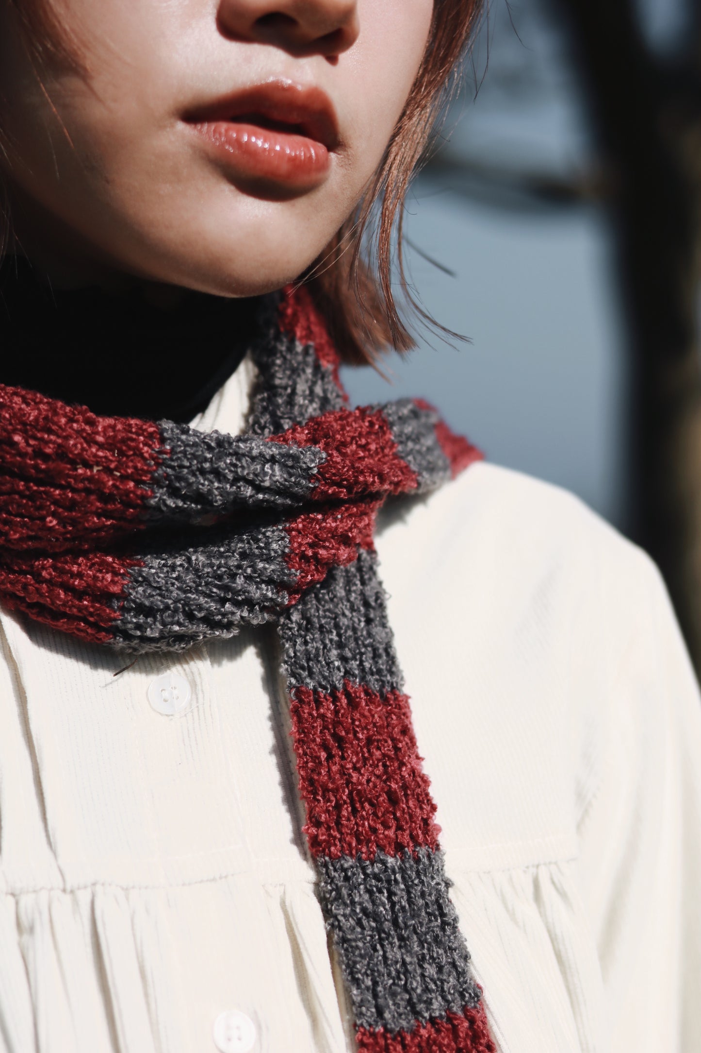 Mini Scarf (Black/Green/Pink)