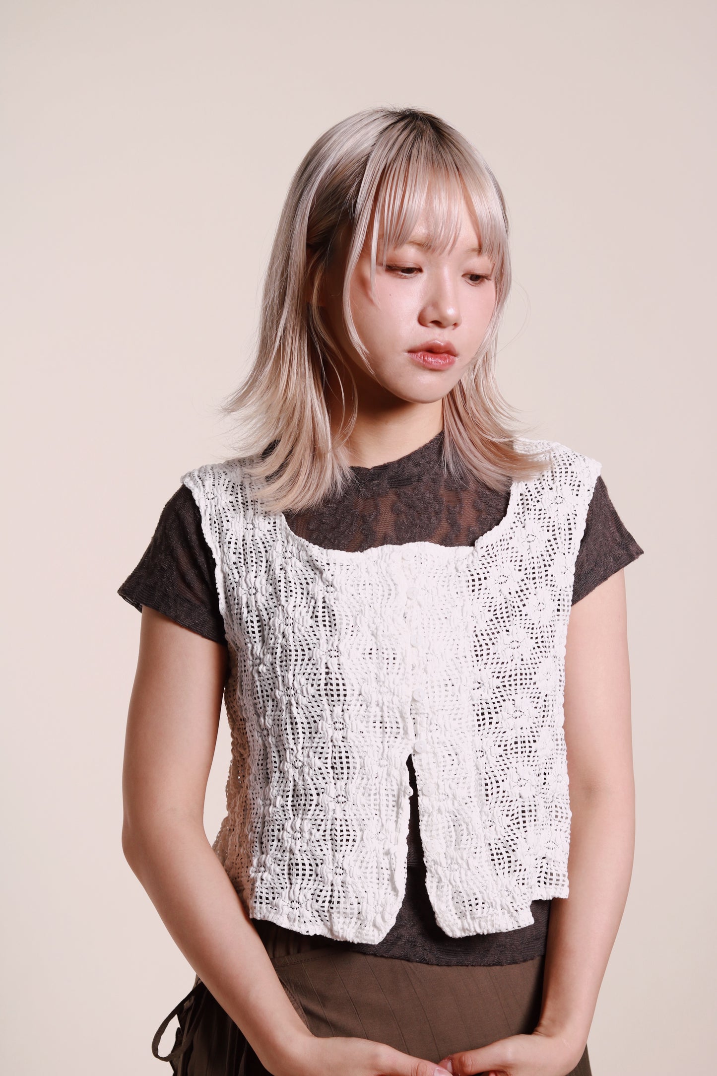 Woven Vest (White)