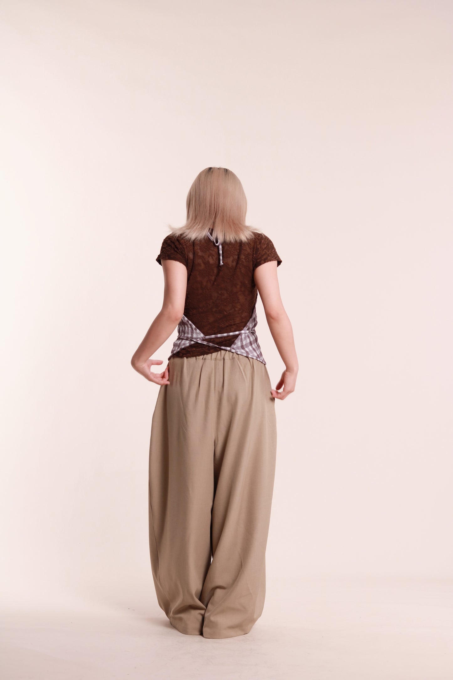 Checkered Halter Top (Purple)