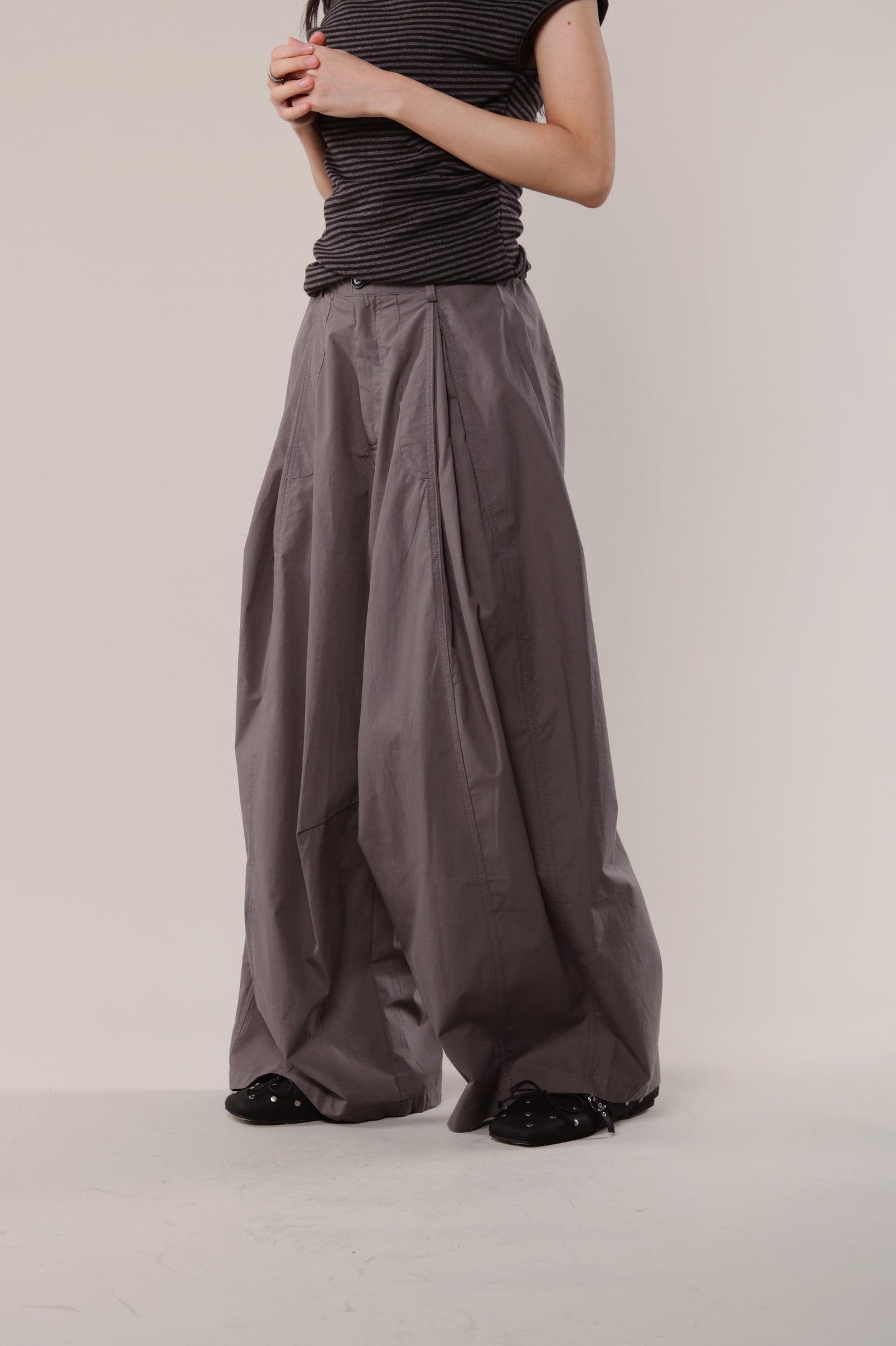Wide Leg Pants (Charcoal)