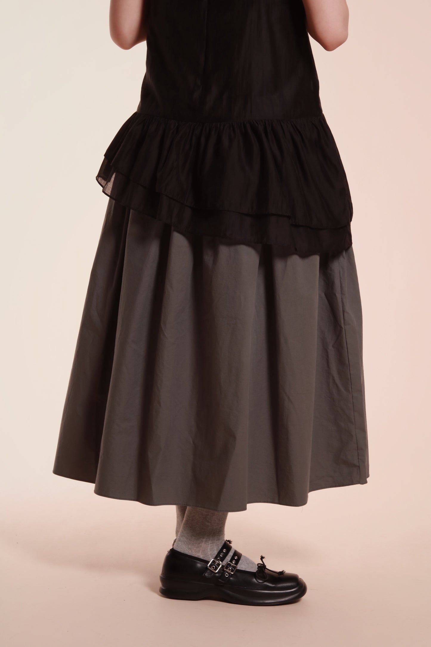 Doll Pocket Dress (Charcoal)