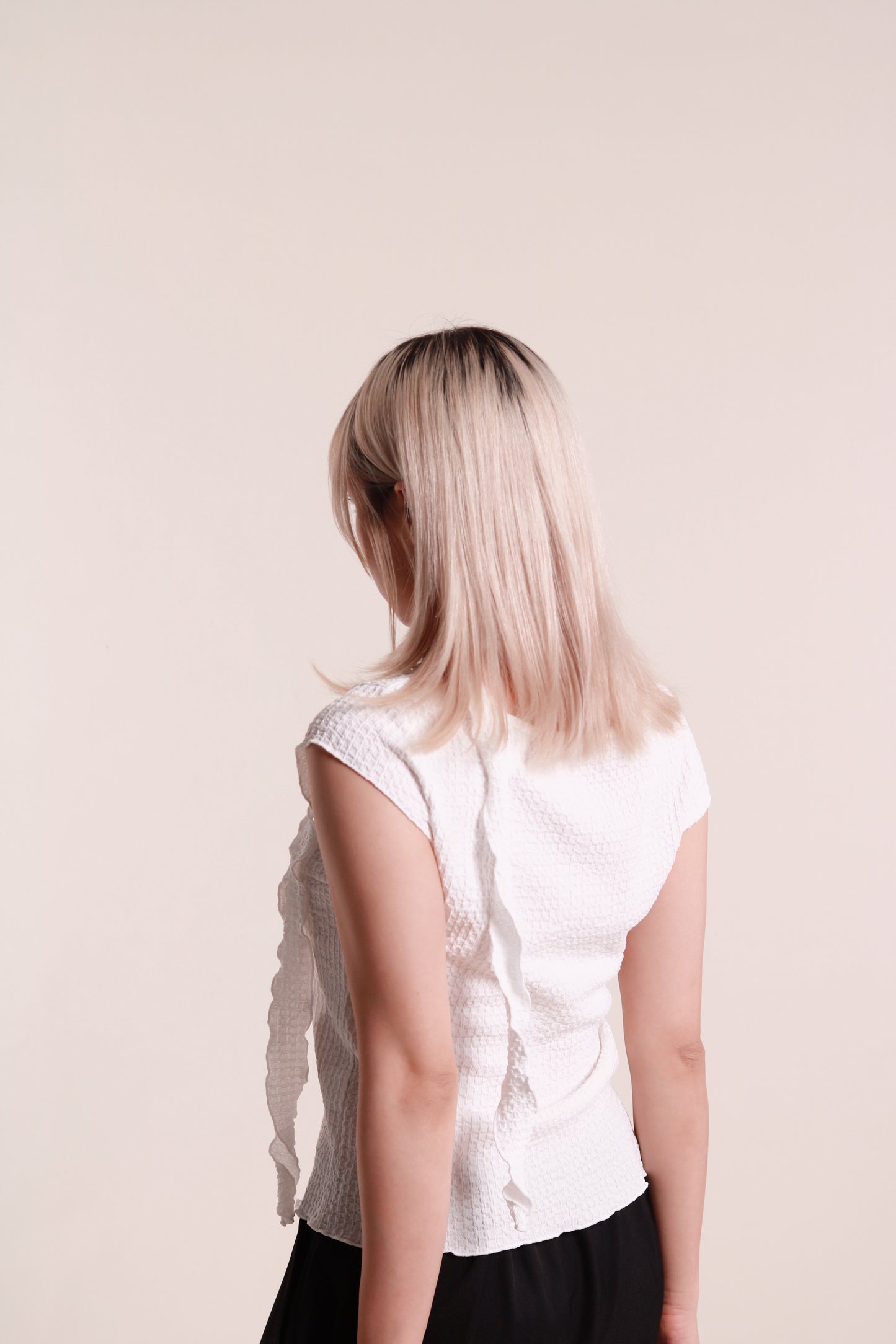 Gathered Tee Set (White)