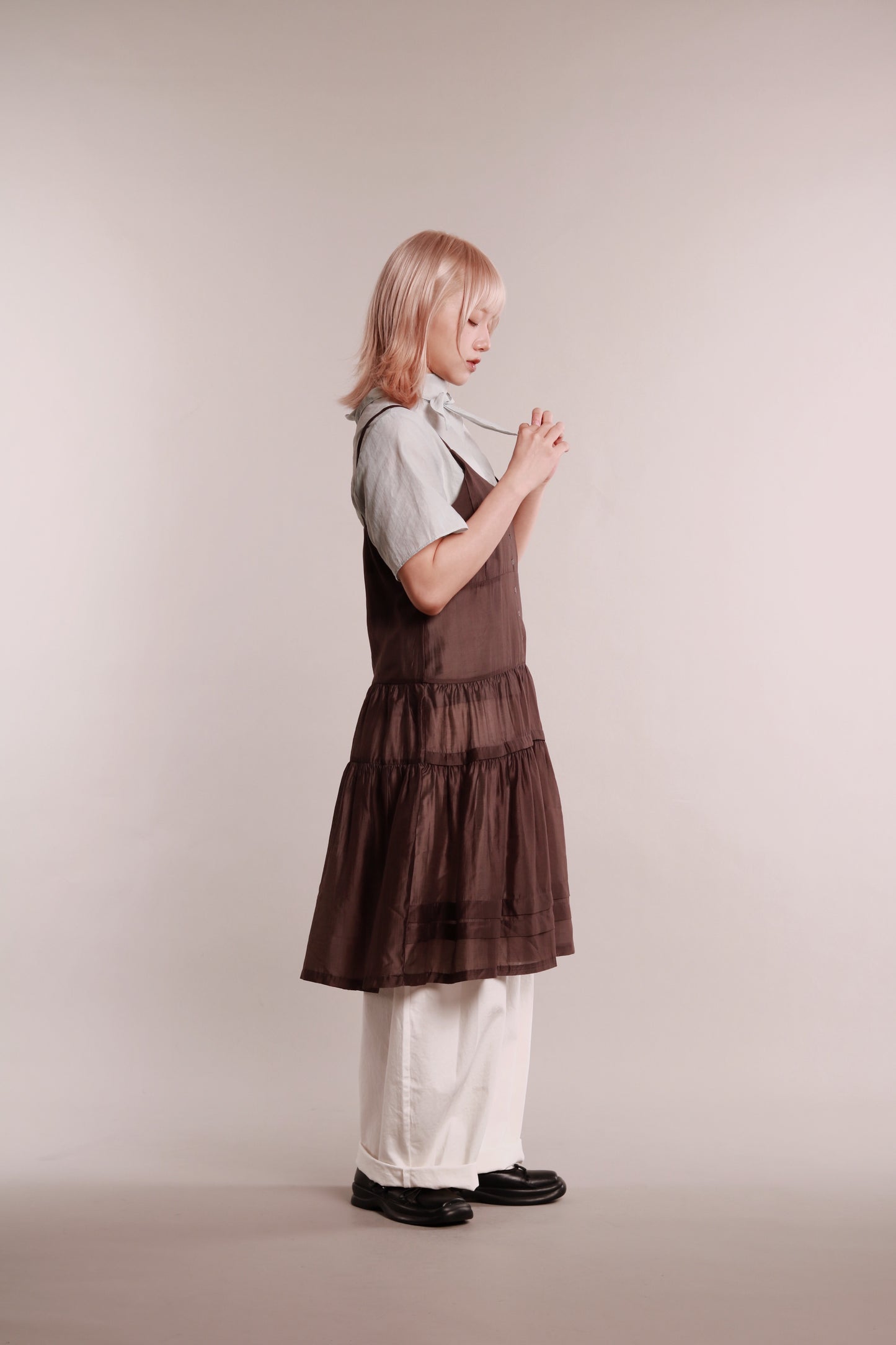 See Through Tie Top (Sky)