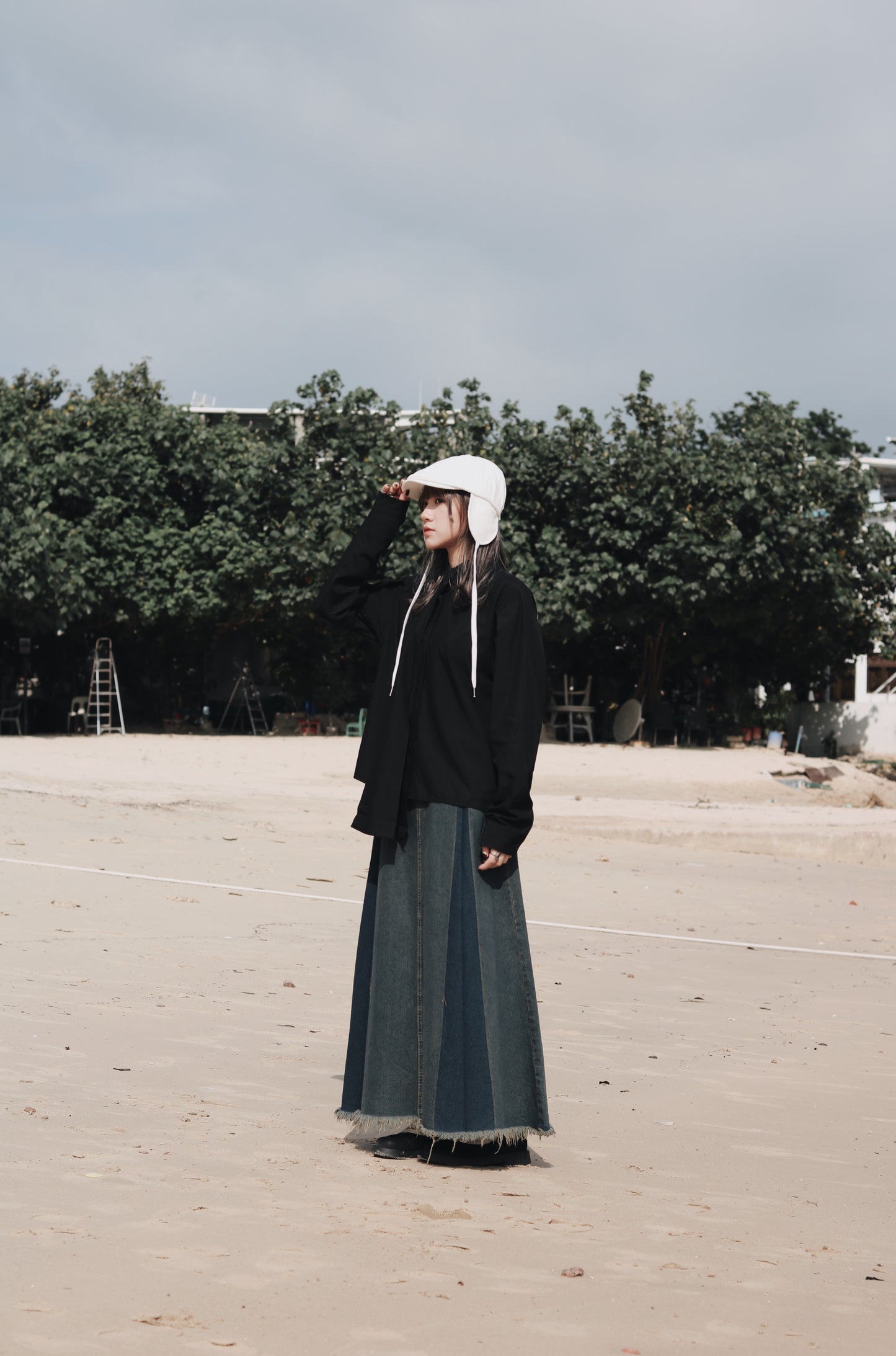 Snoopy Hat (Beige/Black/White)