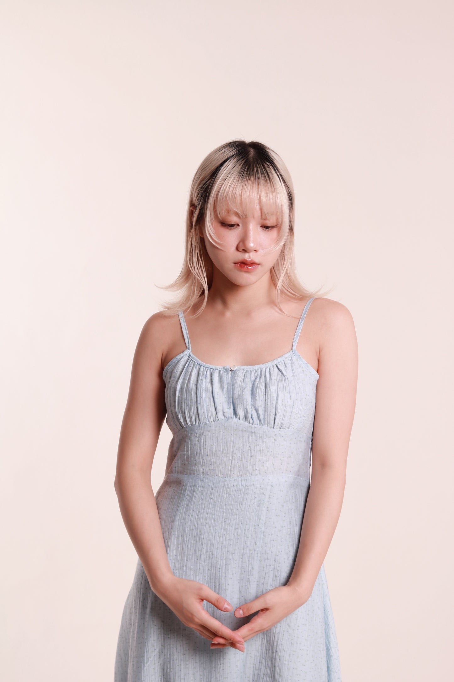 Floral Sleeveless Dress (Blue)