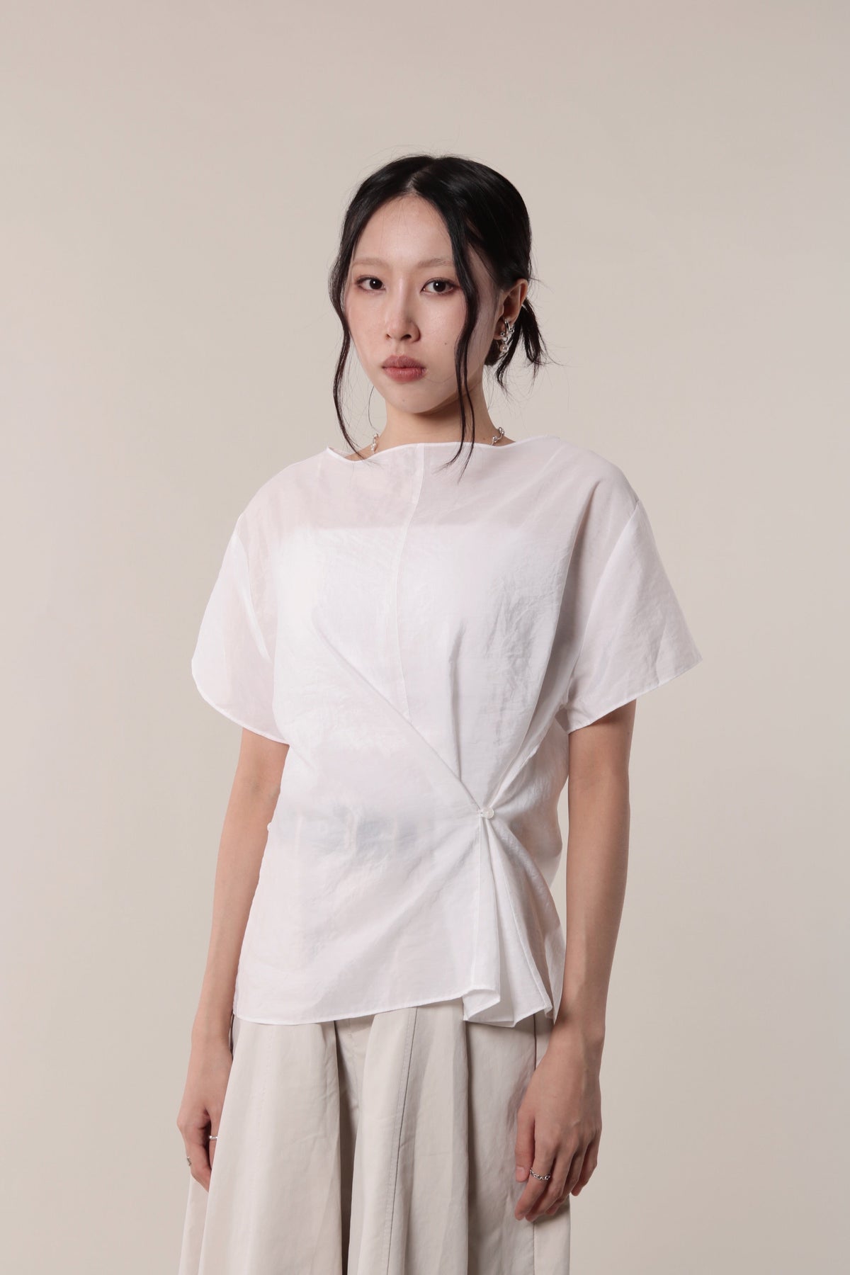 Asymmetric Twist Top (White)