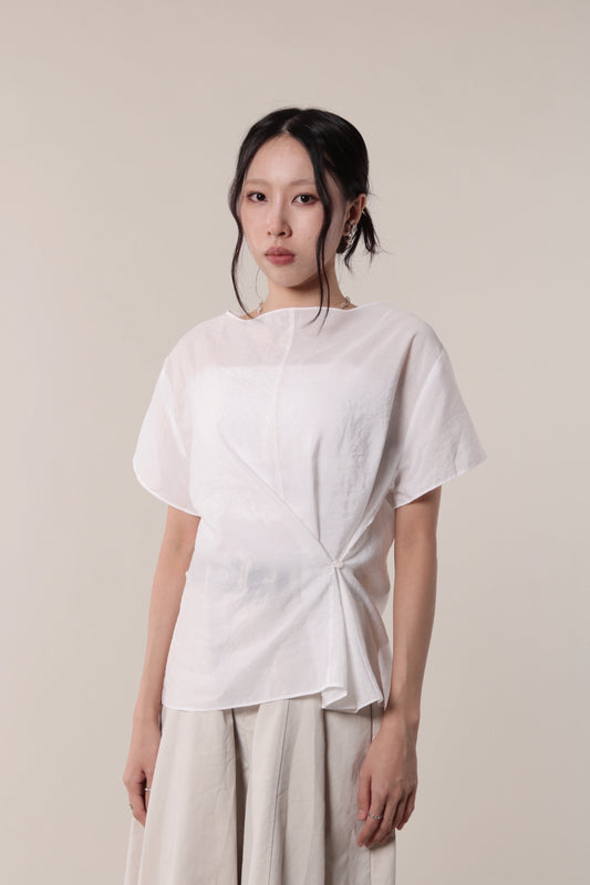 Asymmetric Twist Top (White)