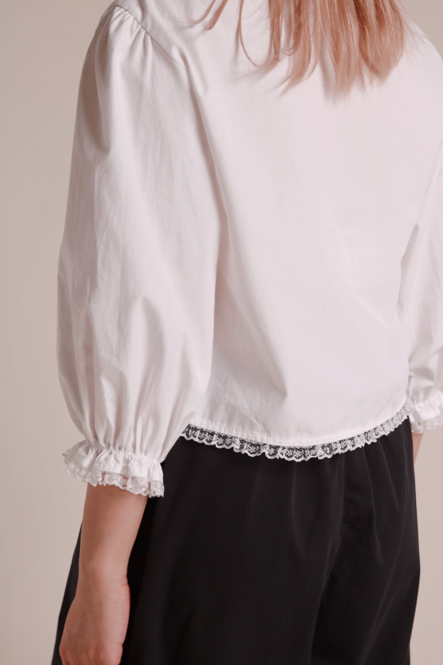 Retro Lace Blouse (White)