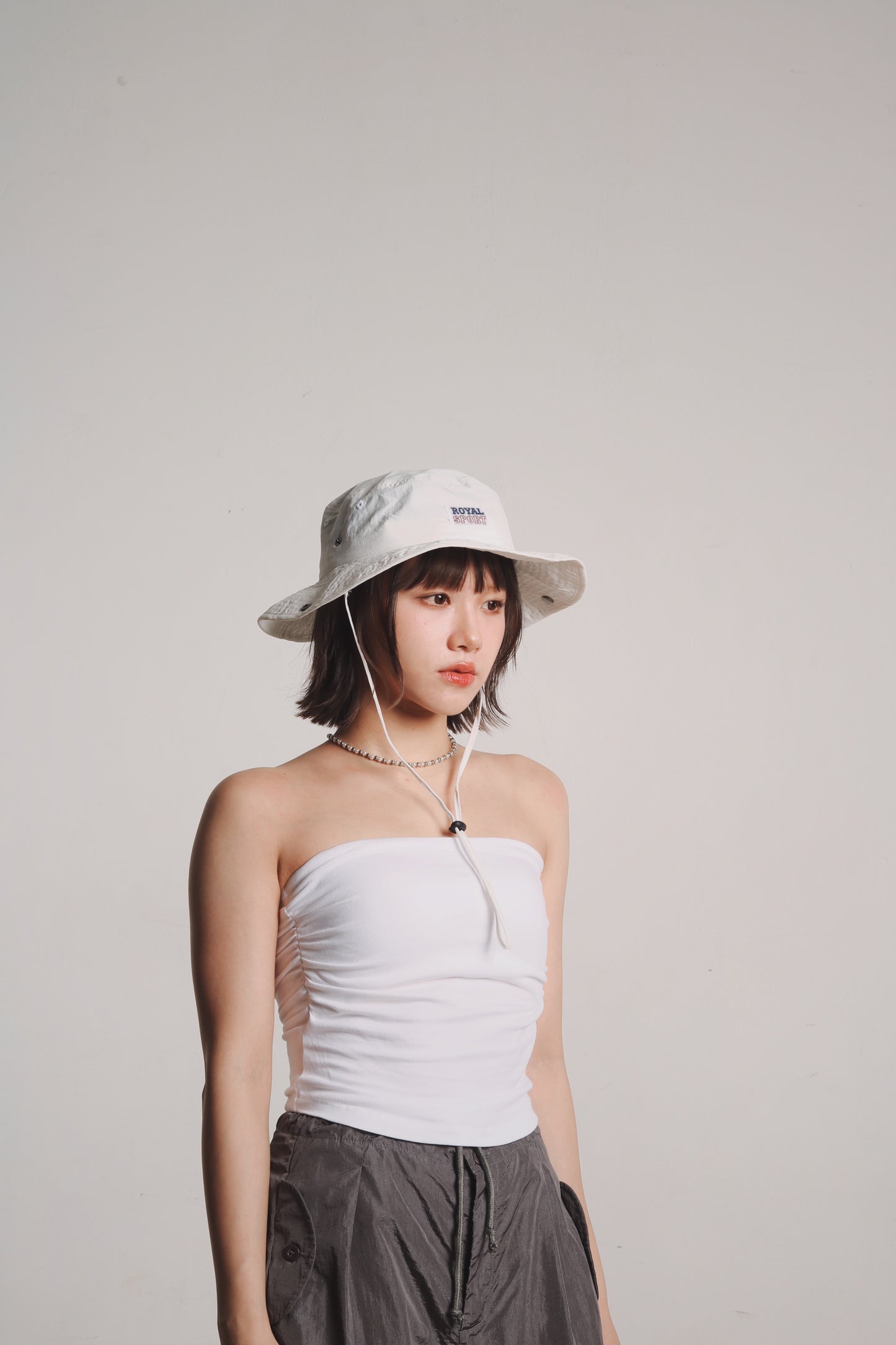 Gathered Tube Top (White)