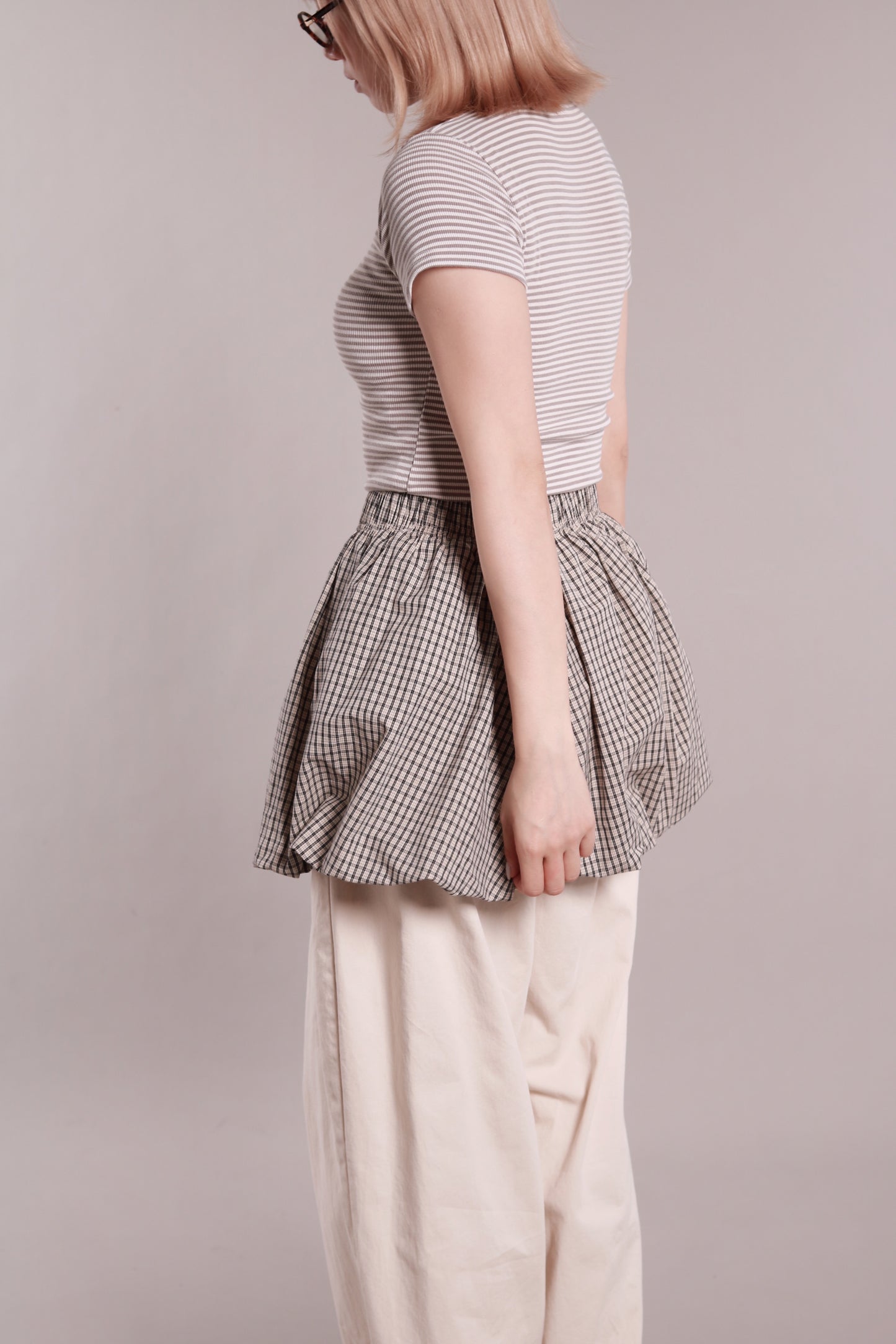 Ballon Mini Skirt (Beige)