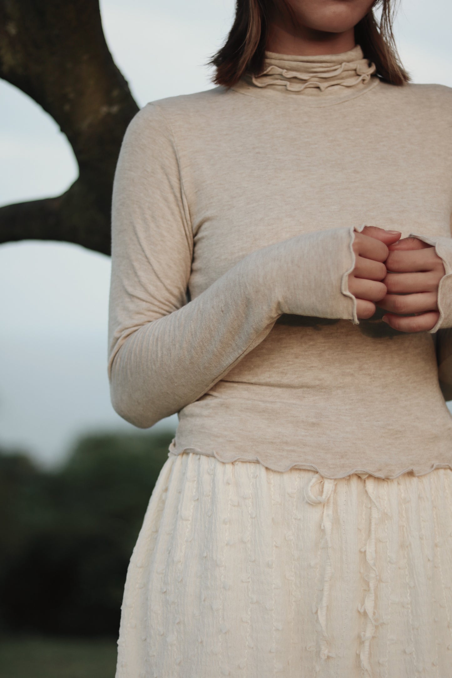 Double Fafa Top (Beige)