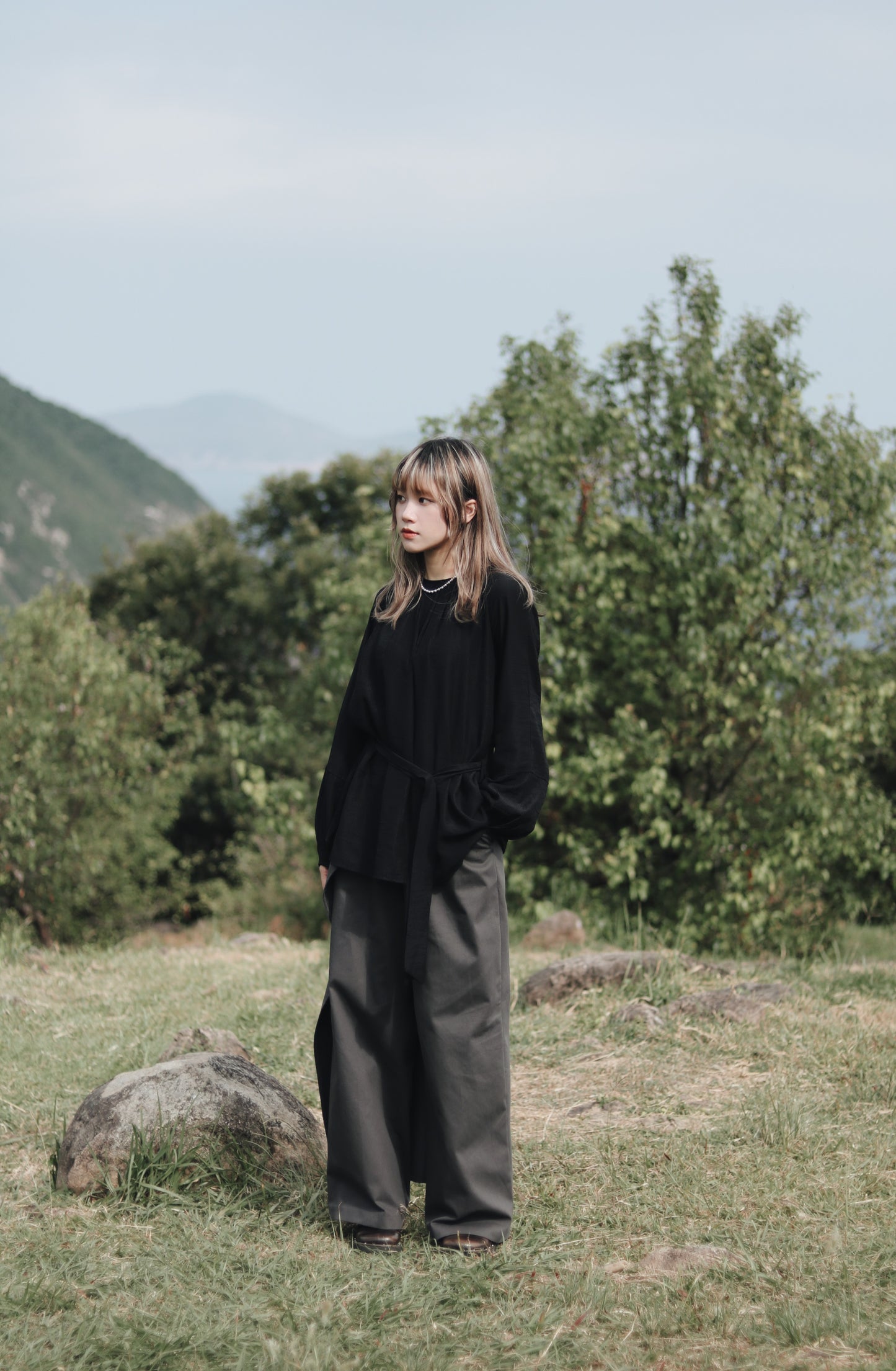 Layered Pants (Charcoal)
