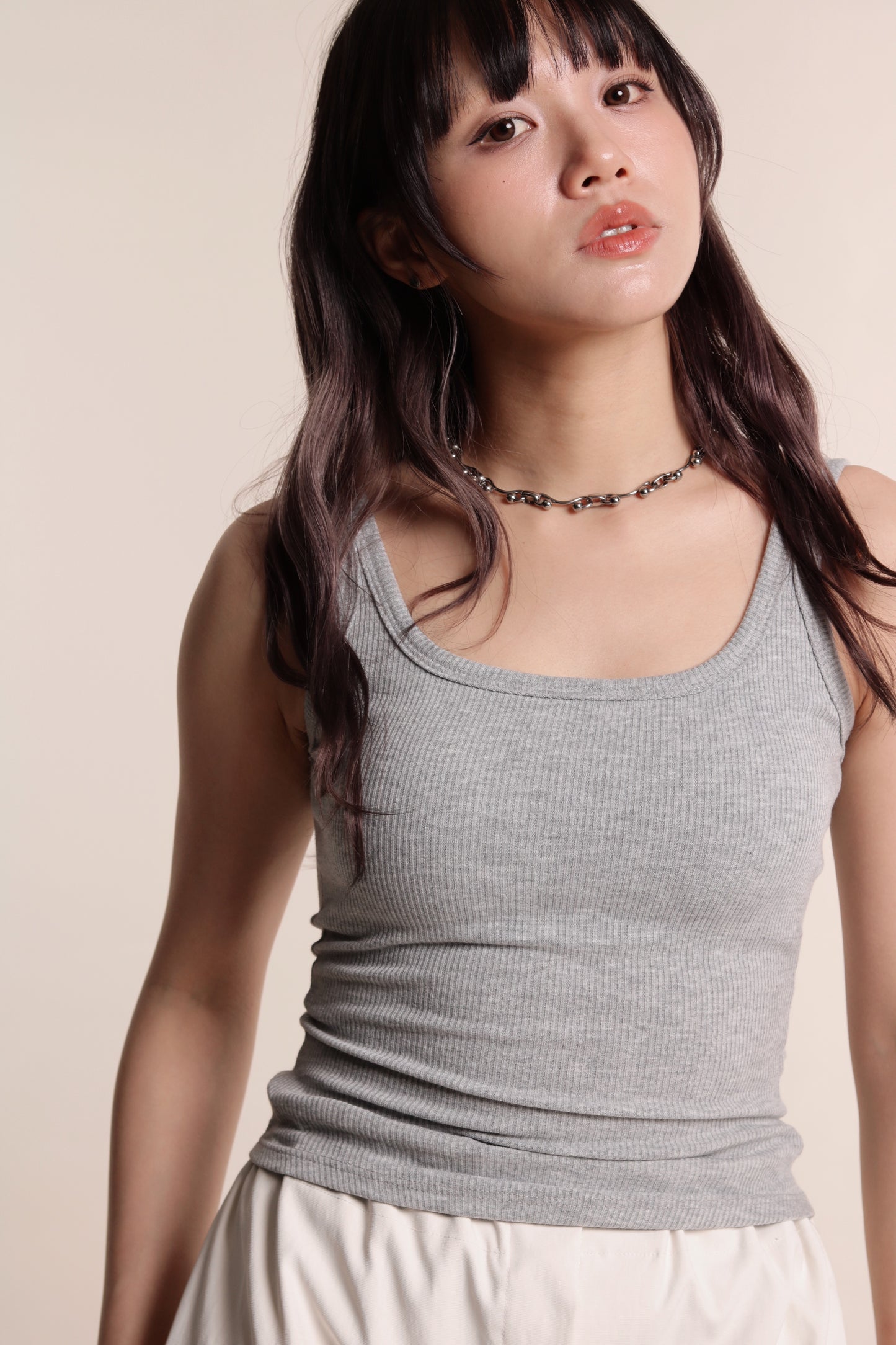 Square Neck Bra Top (Grey)