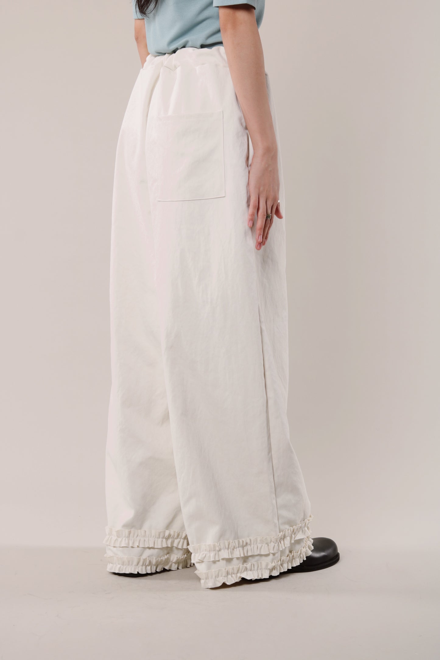 Double Ruffle Pants (Ivory)