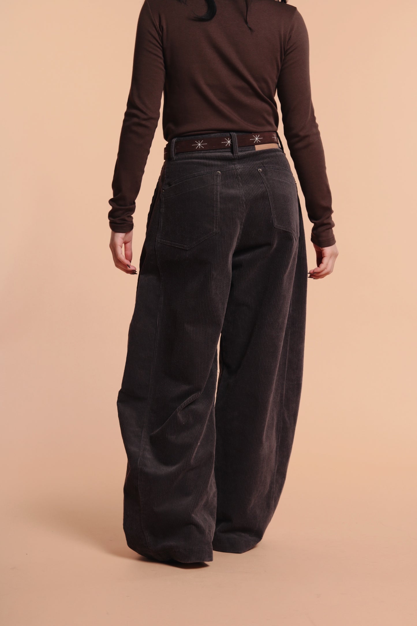 Marie Corduroy Pants (Charcoal)