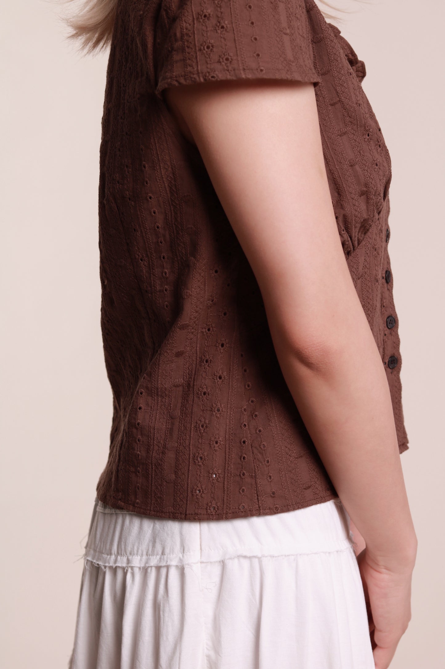 Lace Blouse (Brown)