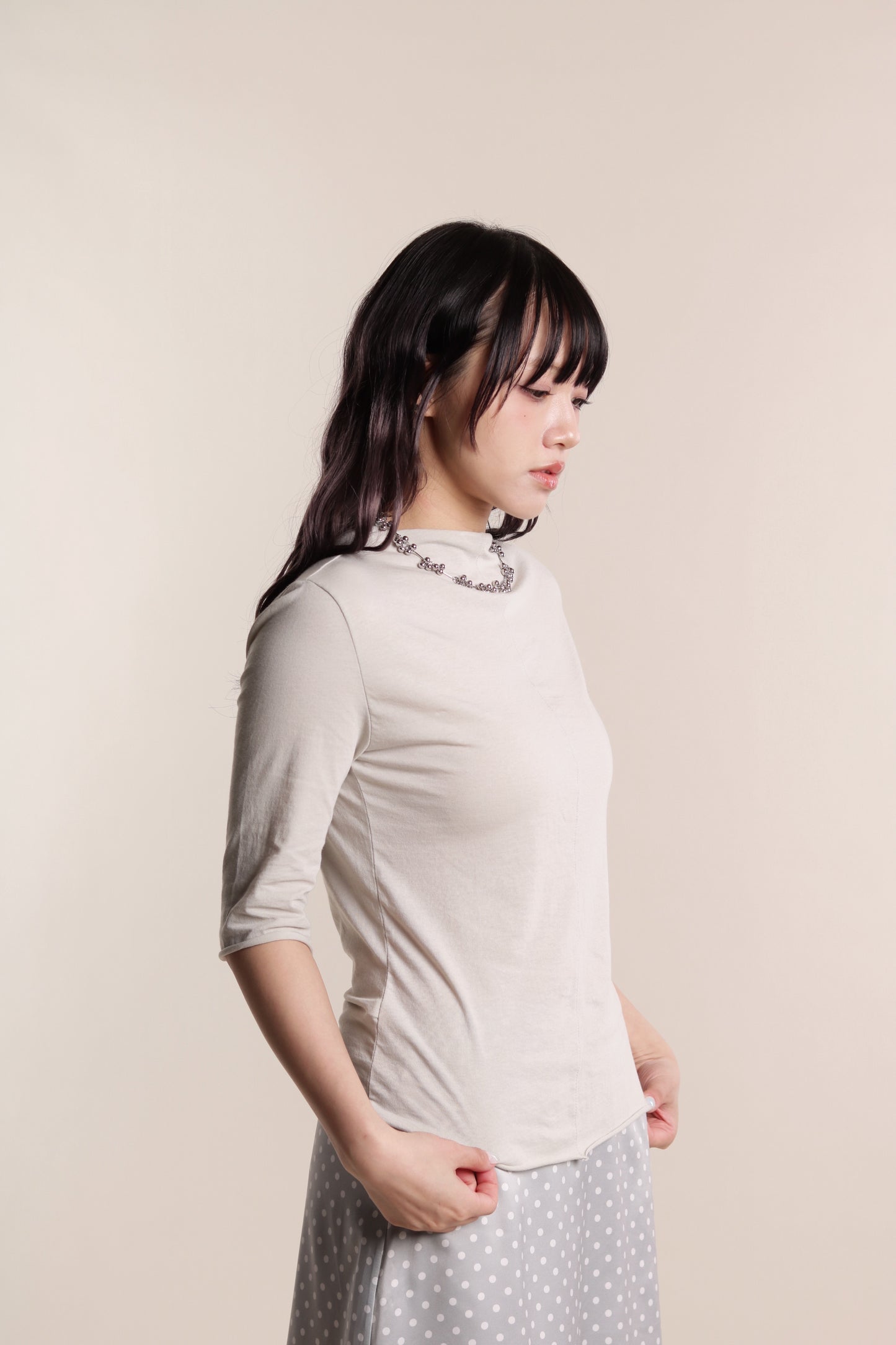 Pure Mock Neck Top (Dusty Green)