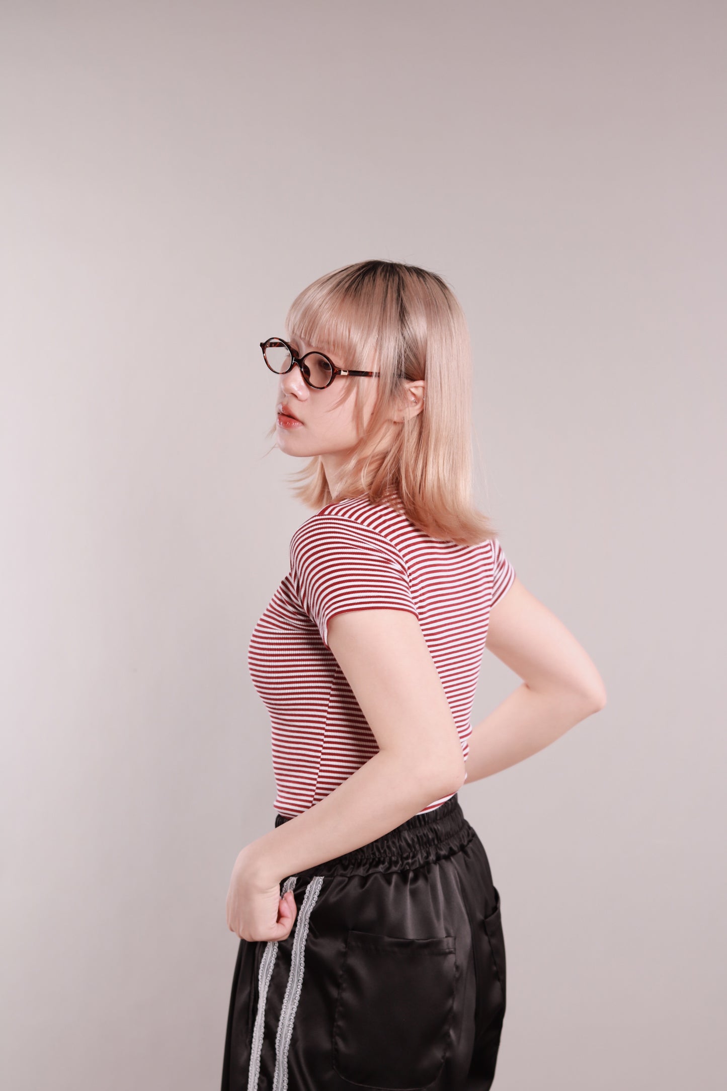 Basic Striped Tee (Red)