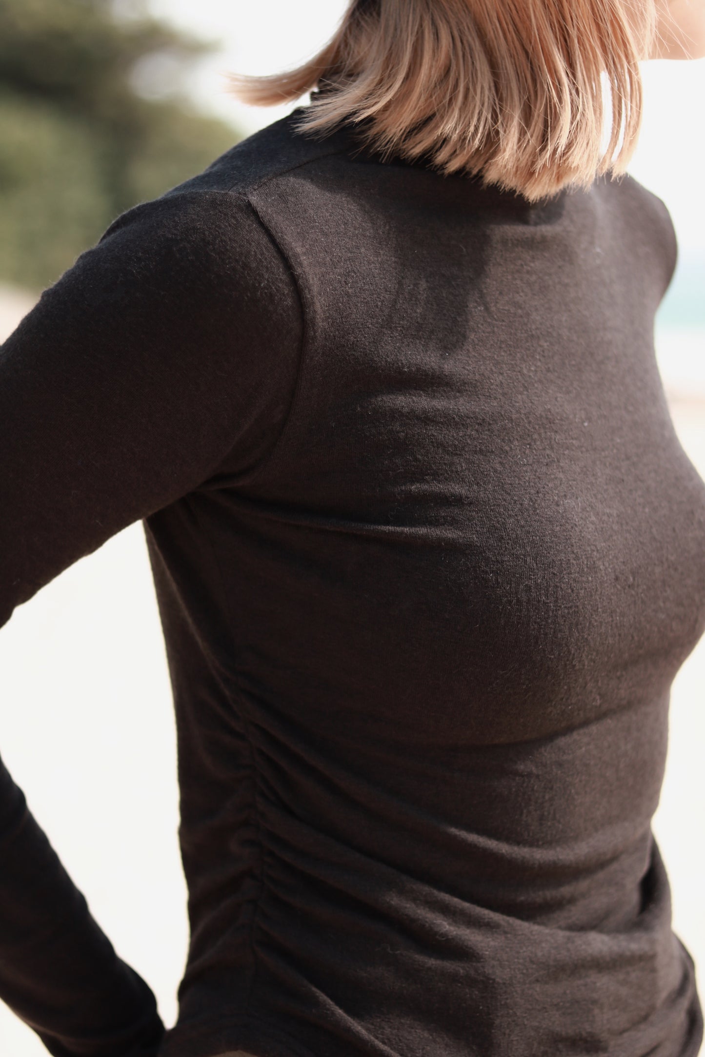 Spring Gathered Top (Black)