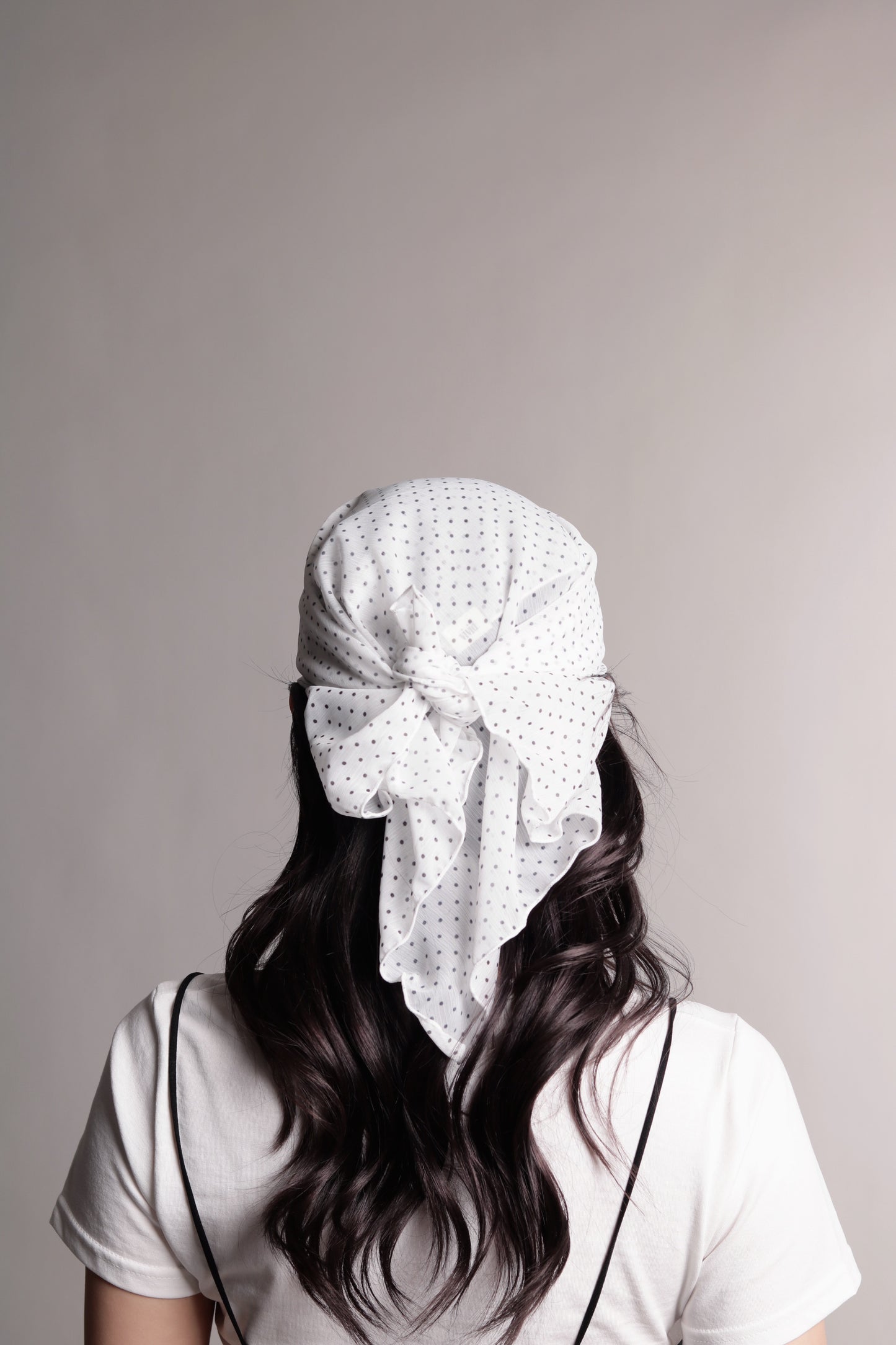 Polka Dot Scarf (White)