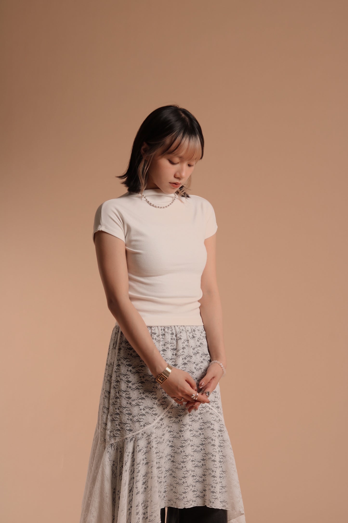 Cap Sleeve Tee (Ivory)