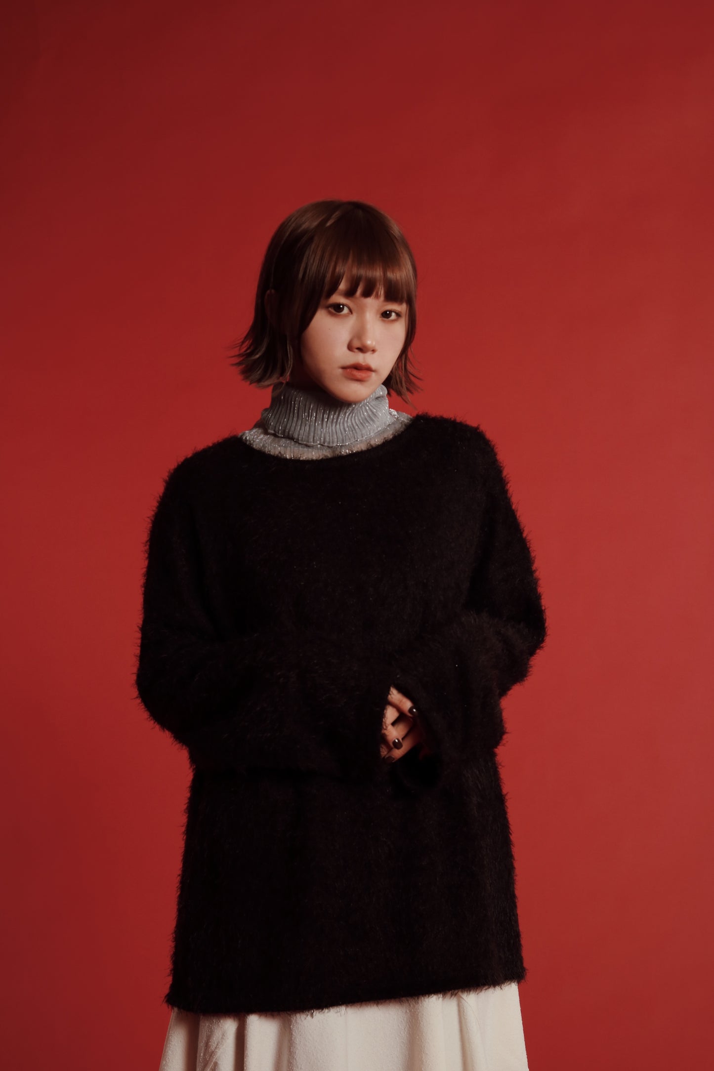 Fluffy Oversize Top (Black)