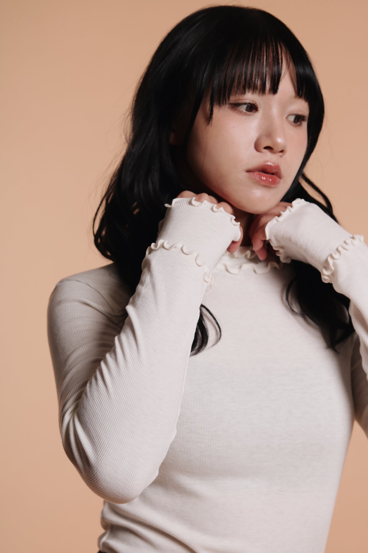 Double Ruffle Top (Ivory)